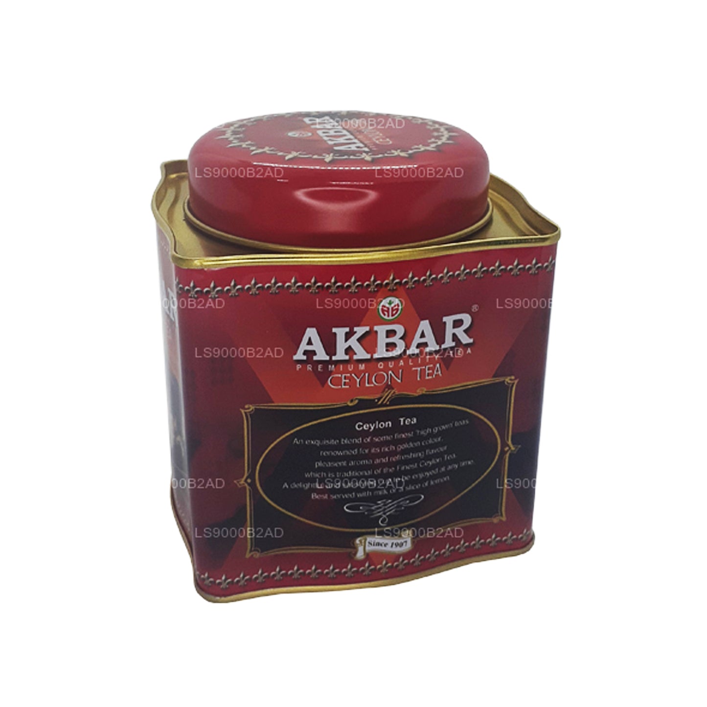 Té de hojas de té de Ceilán Akbar Classic (250 g) en lata