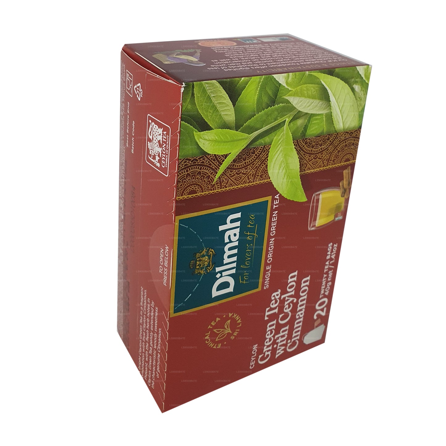 Té verde de Ceilán Dilmah con canela de Ceilán (40 g) 20 bolsitas de té