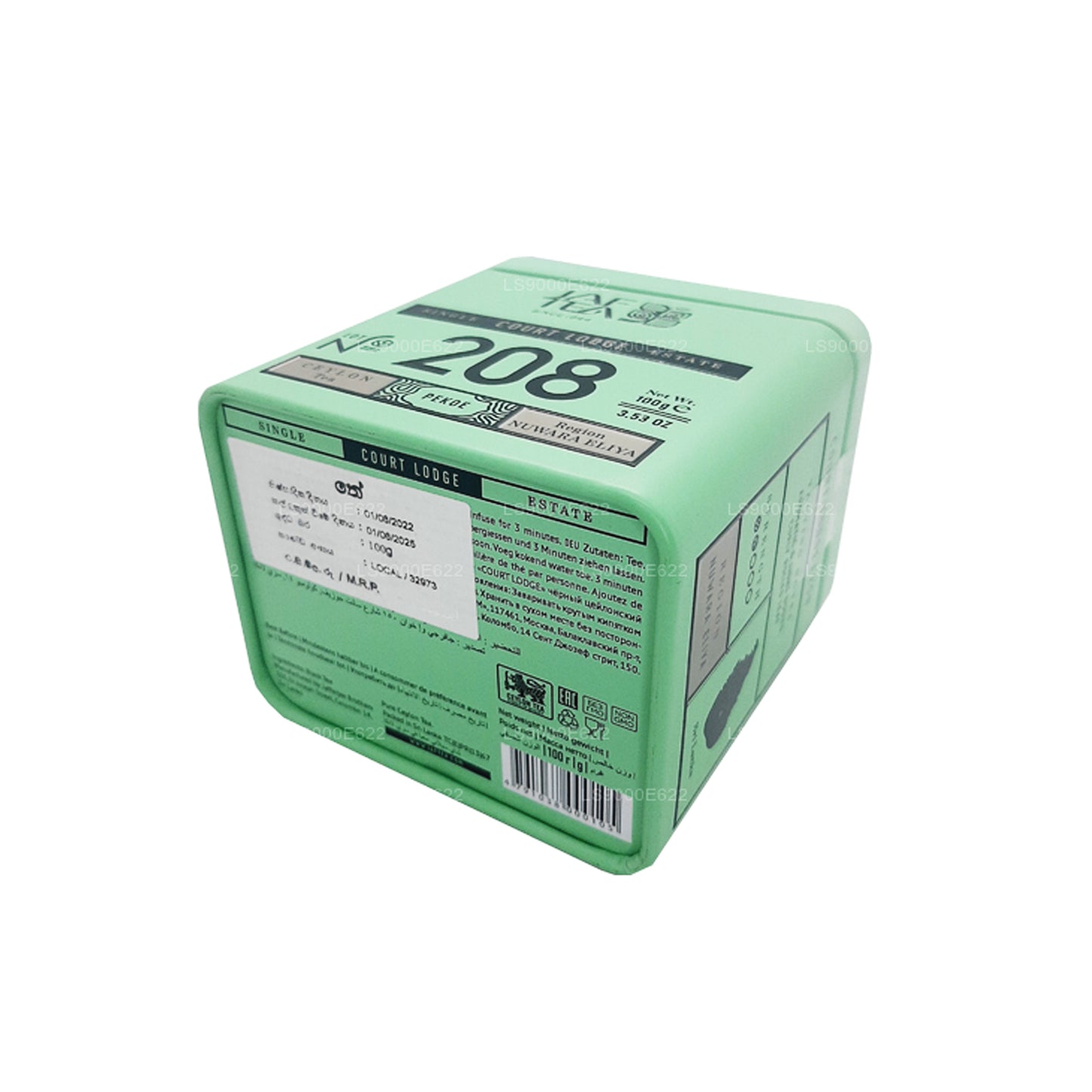Té Jaf, colección de una sola región, Court Lodge, lata (100 g)