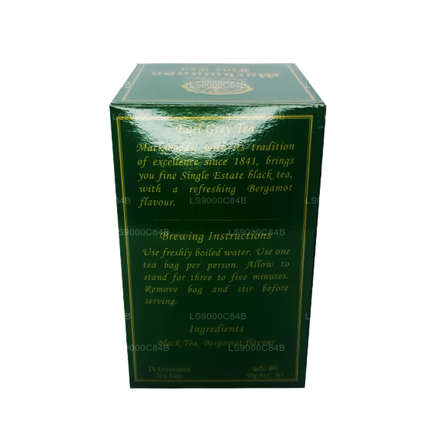 Té Earl Grey de Mackwoods (50 g), 25 bolsitas