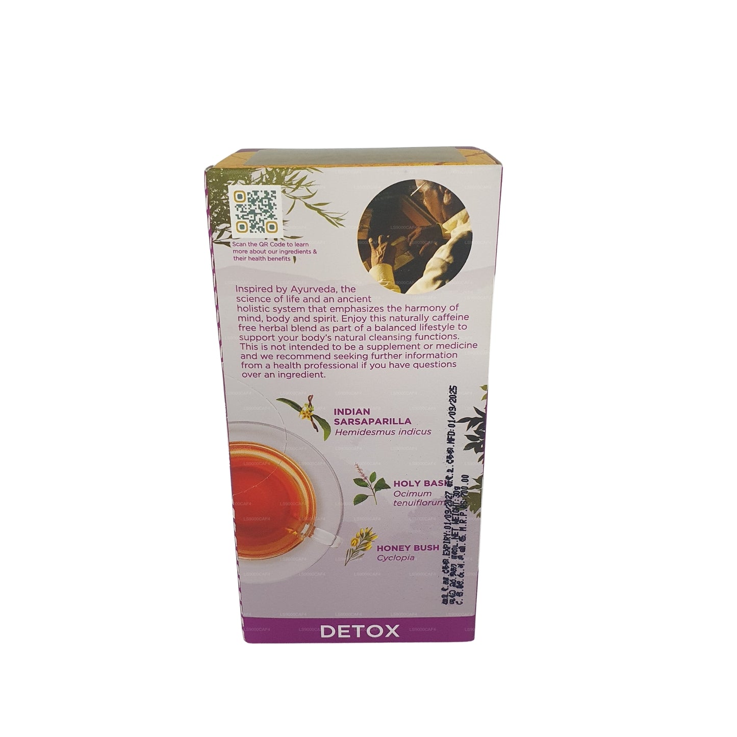 Infusión de hierbas naturales Dilmah Arana Detox (20 bolsitas de té sin etiqueta)