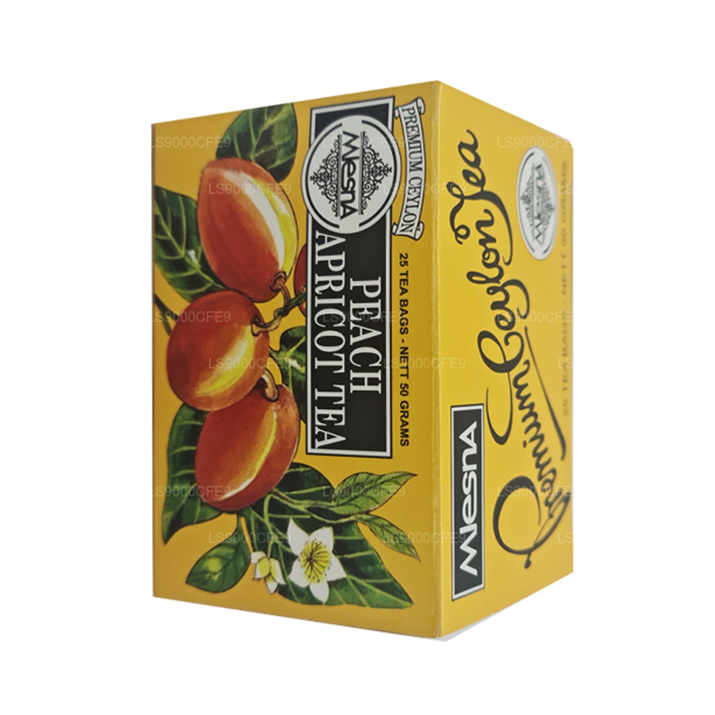 Té de melocotón y albaricoque Mlesna, 25 bolsitas de té (50 g)