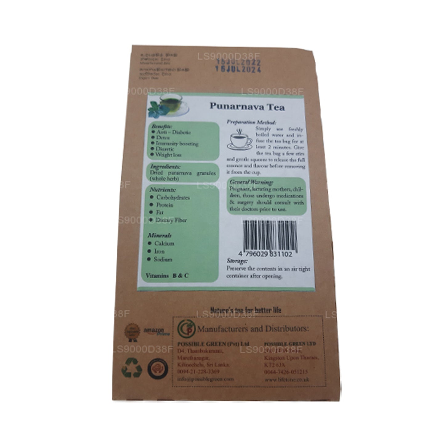 Té Lifetone Punarnava (30 g)