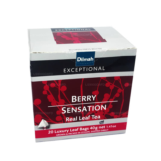 Té de hojas reales Dilmah Exceptional Berry Sensation (40 g) 20 bolsas de té