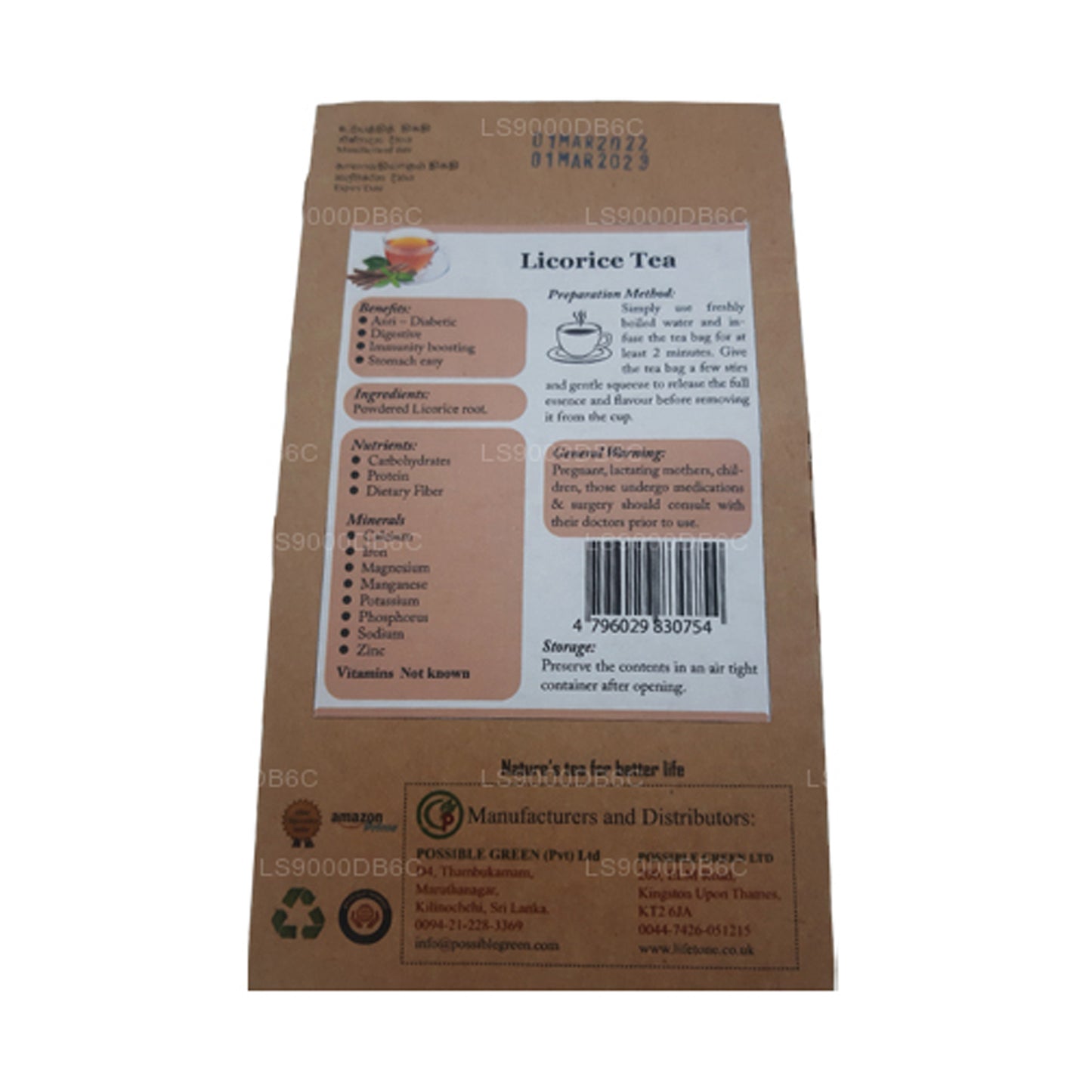 Té de regaliz Lifetone (40 g)