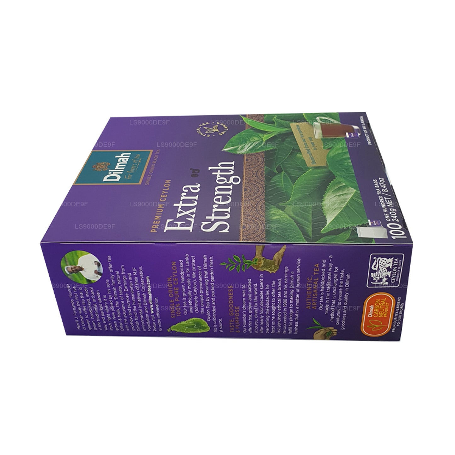 Té de Ceilán Dilmah Premium Extra Strength (240 g), 100 bolsitas de té