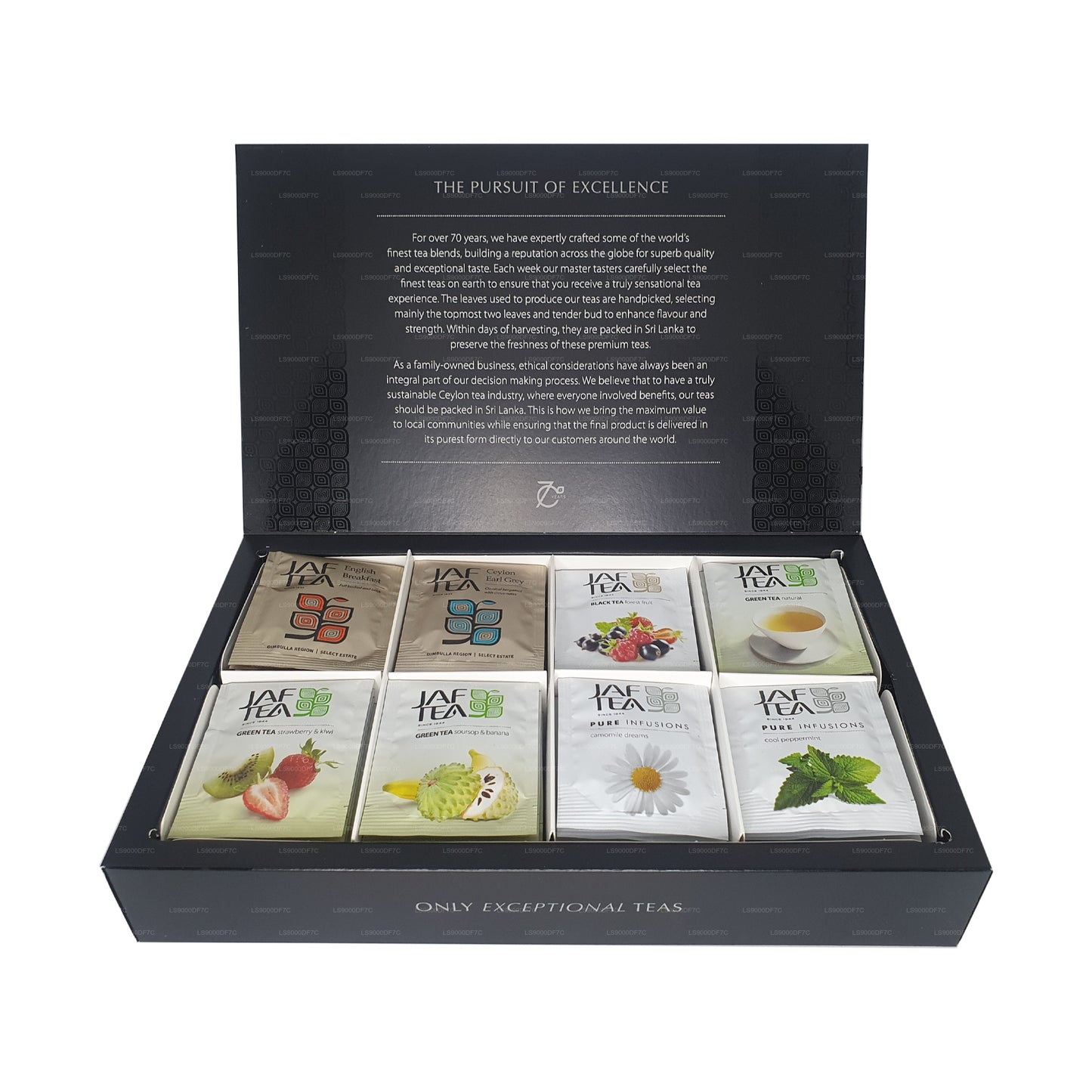 Tés e infusiones puros de Jaf Tea (145 g) 80 bolsitas de té