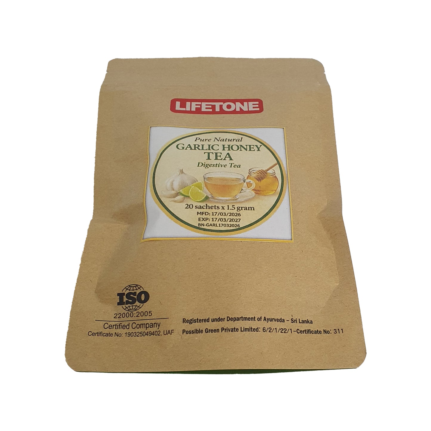 Té de ajo y miel Lifetone (40 g)
