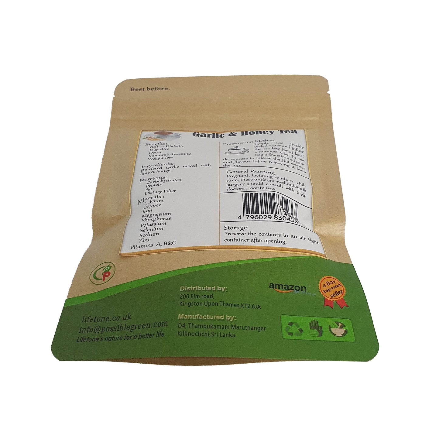 Té de ajo y miel Lifetone (40 g)