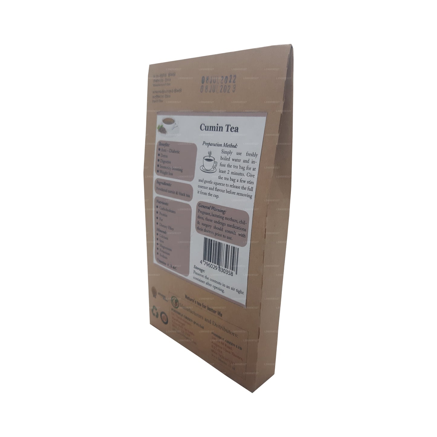 Té de comino Lifetone (40 g) 20 bolsitas de té