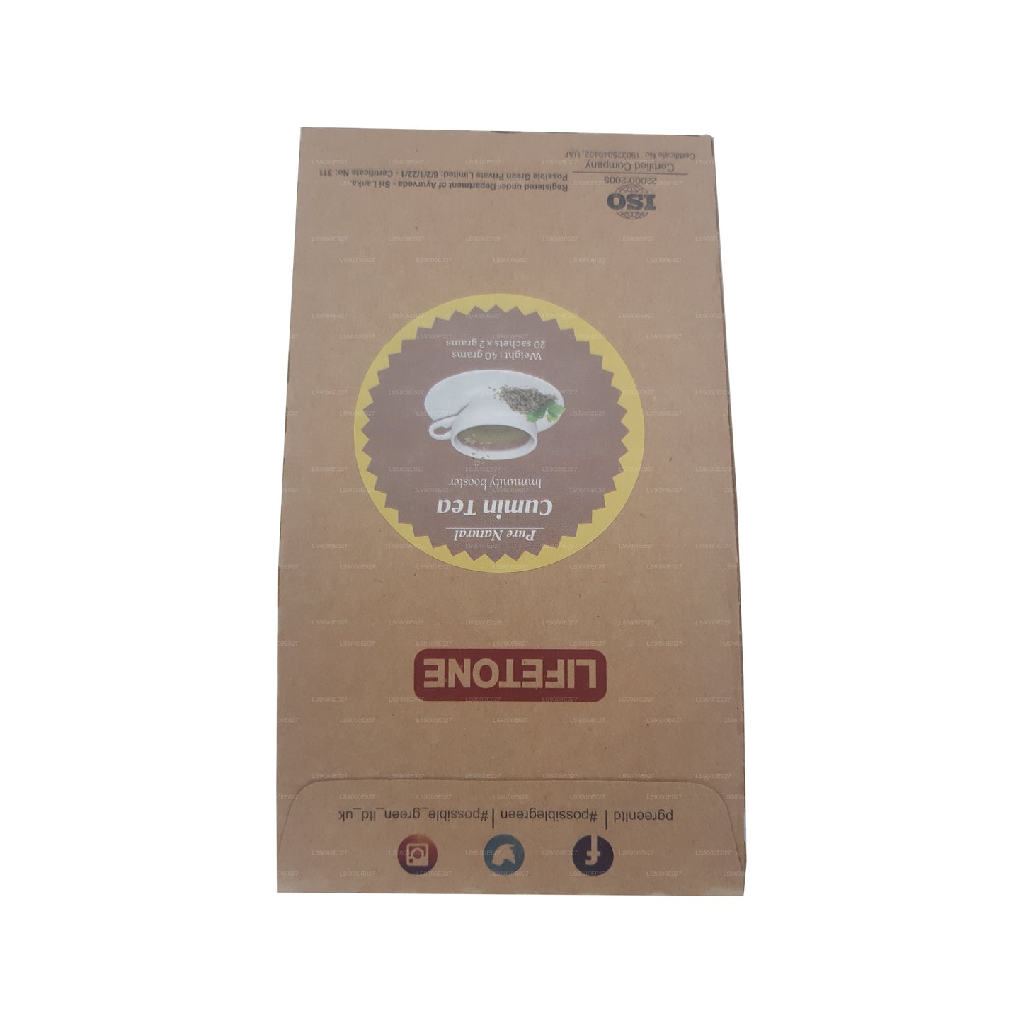 Té de comino Lifetone (40 g) 20 bolsitas de té