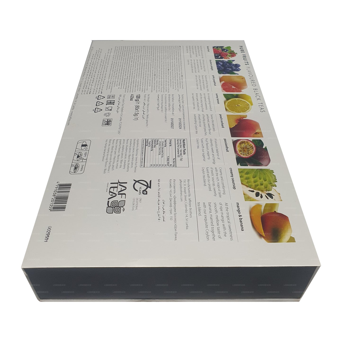 Colección Jaf Tea Pure Fruits (120 g) 80 bolsitas de té