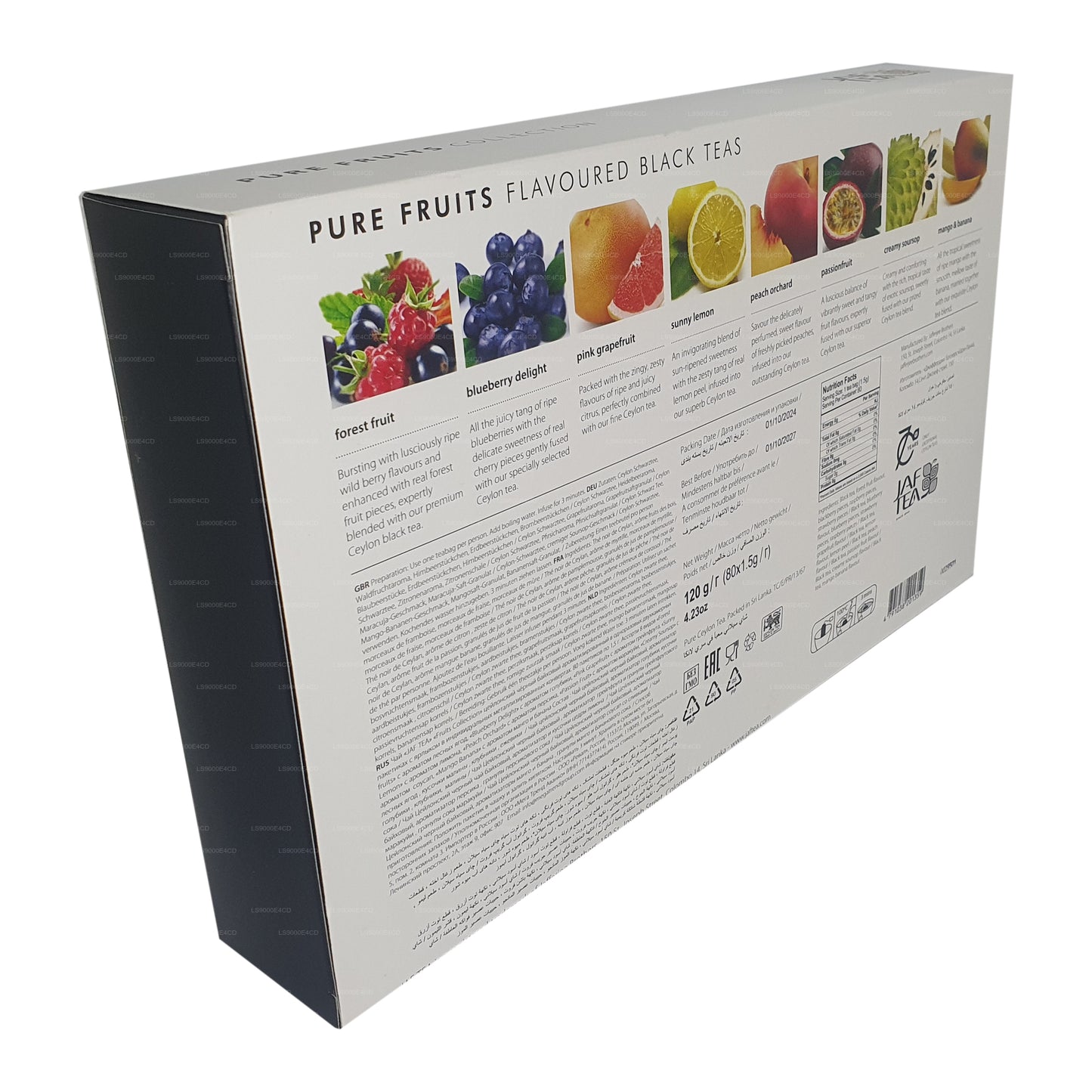 Colección Jaf Tea Pure Fruits (120 g) 80 bolsitas de té