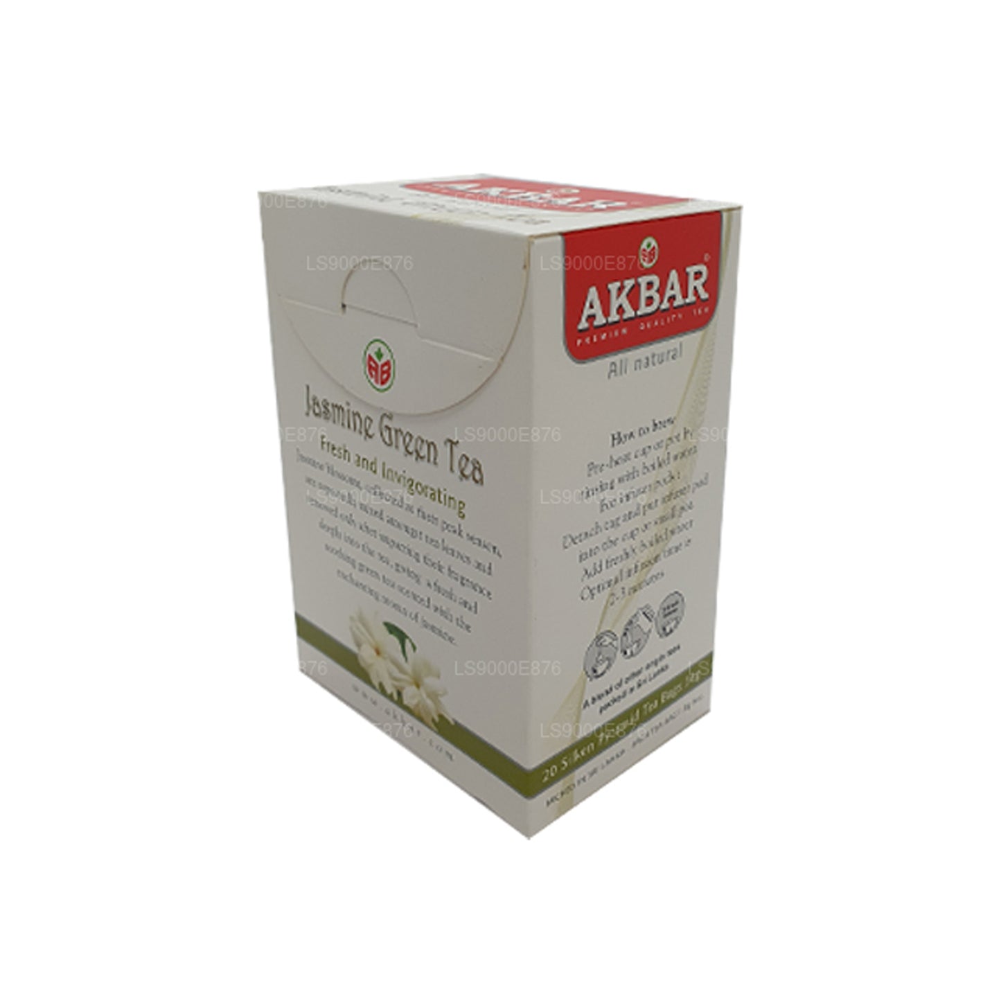 Té verde de jazmín Akbar (36 g) 20 bolsitas de té