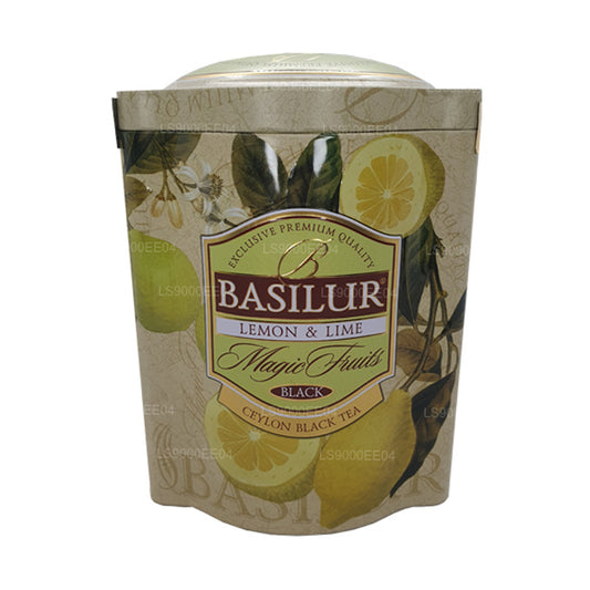 Carrito de lata Basilur Magic Fruits con limón y lima (100 g)