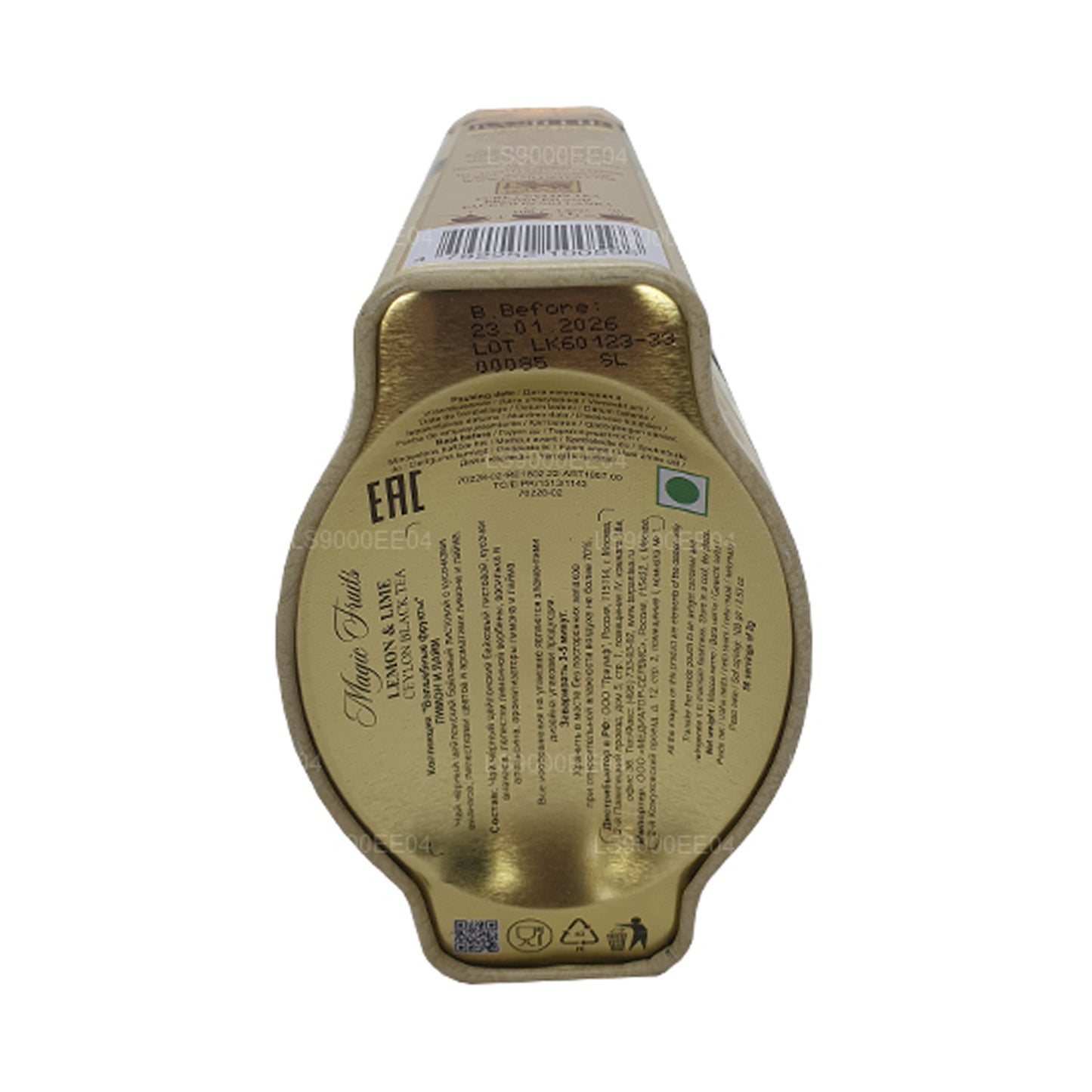 Carrito de lata Basilur Magic Fruits con limón y lima (100 g)