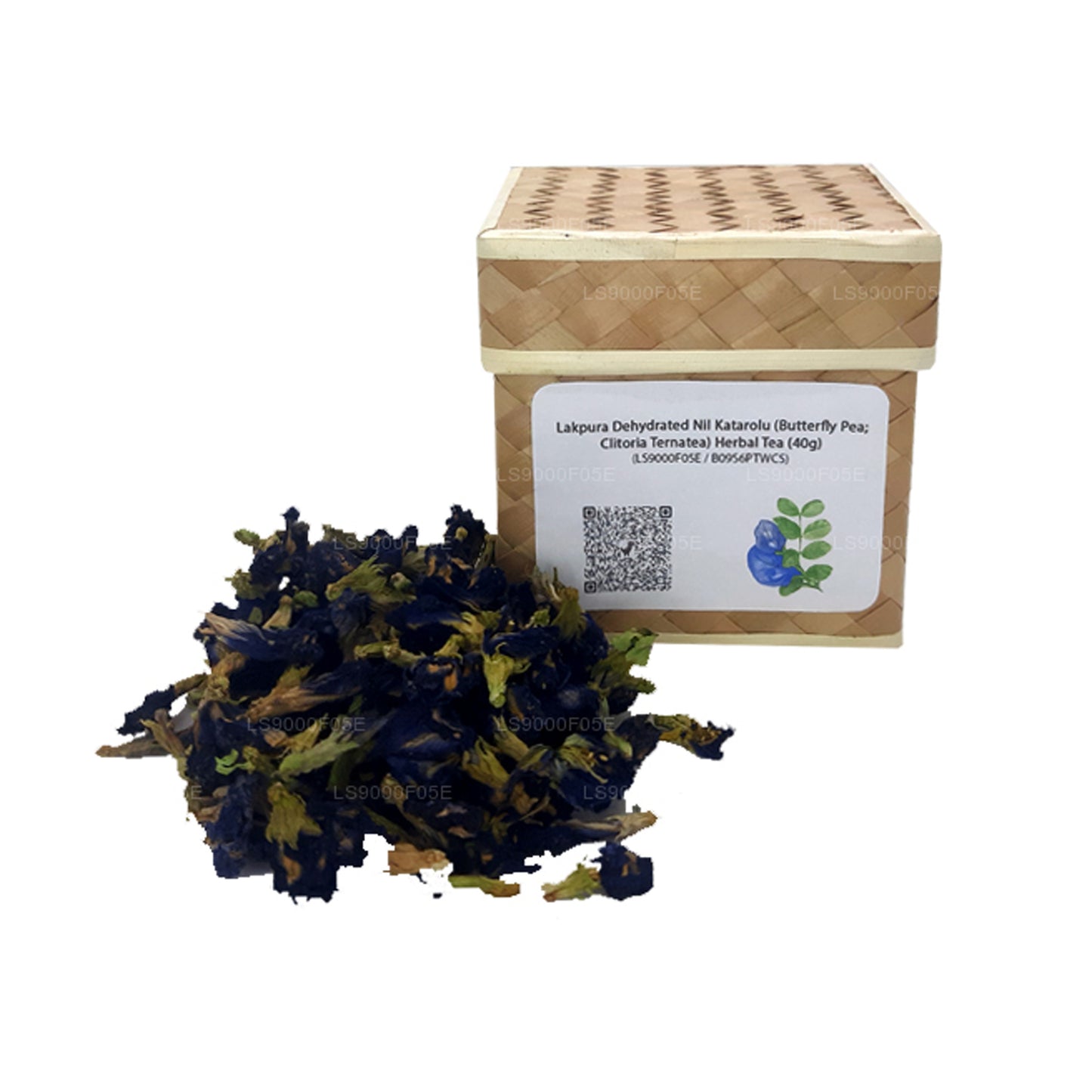 Té de hierbas Lakpura deshidratado Nil Katarolu (arveja mariposa; Clitoria Ternatea) (40 g)