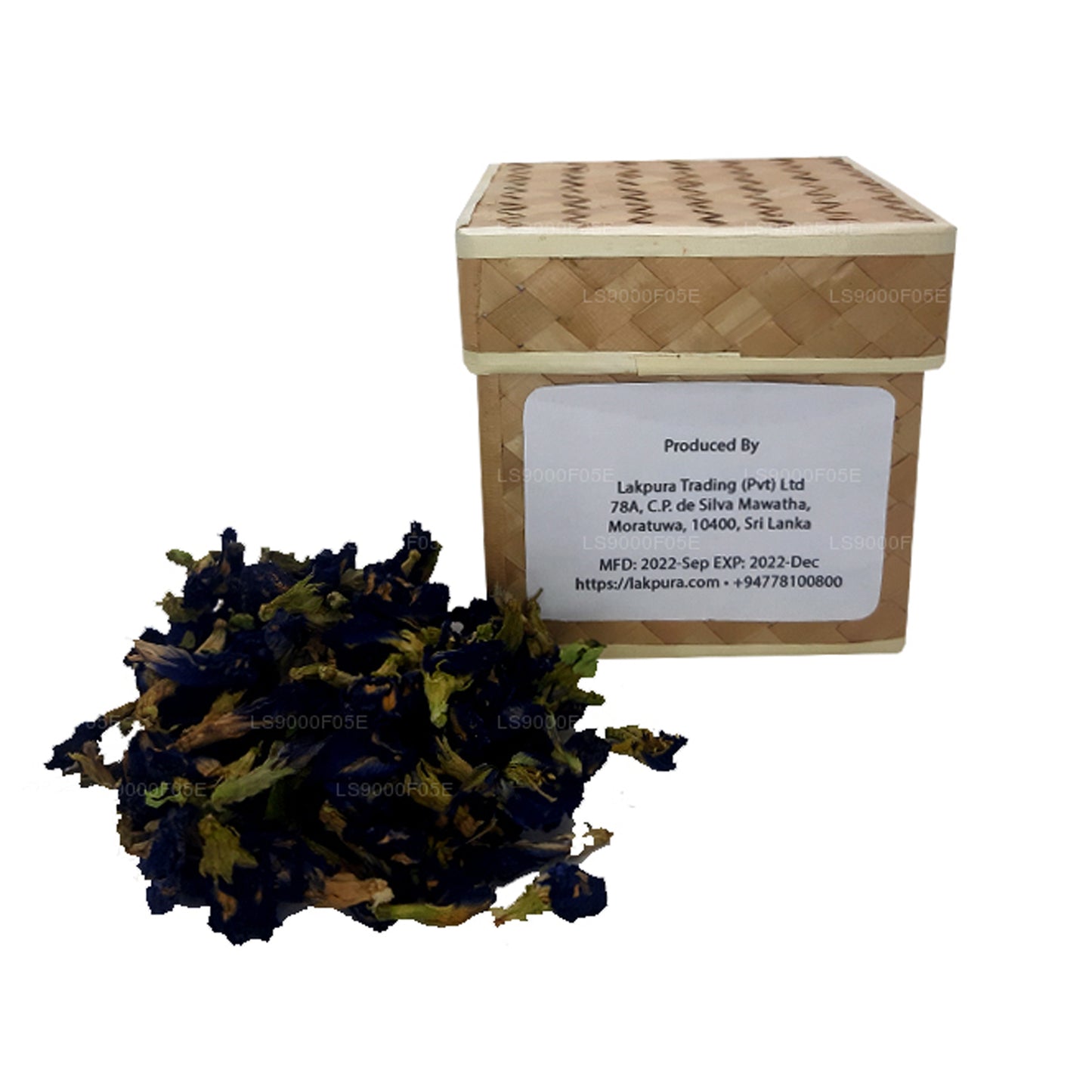 Té de hierbas Lakpura deshidratado Nil Katarolu (arveja mariposa; Clitoria Ternatea) (40 g)