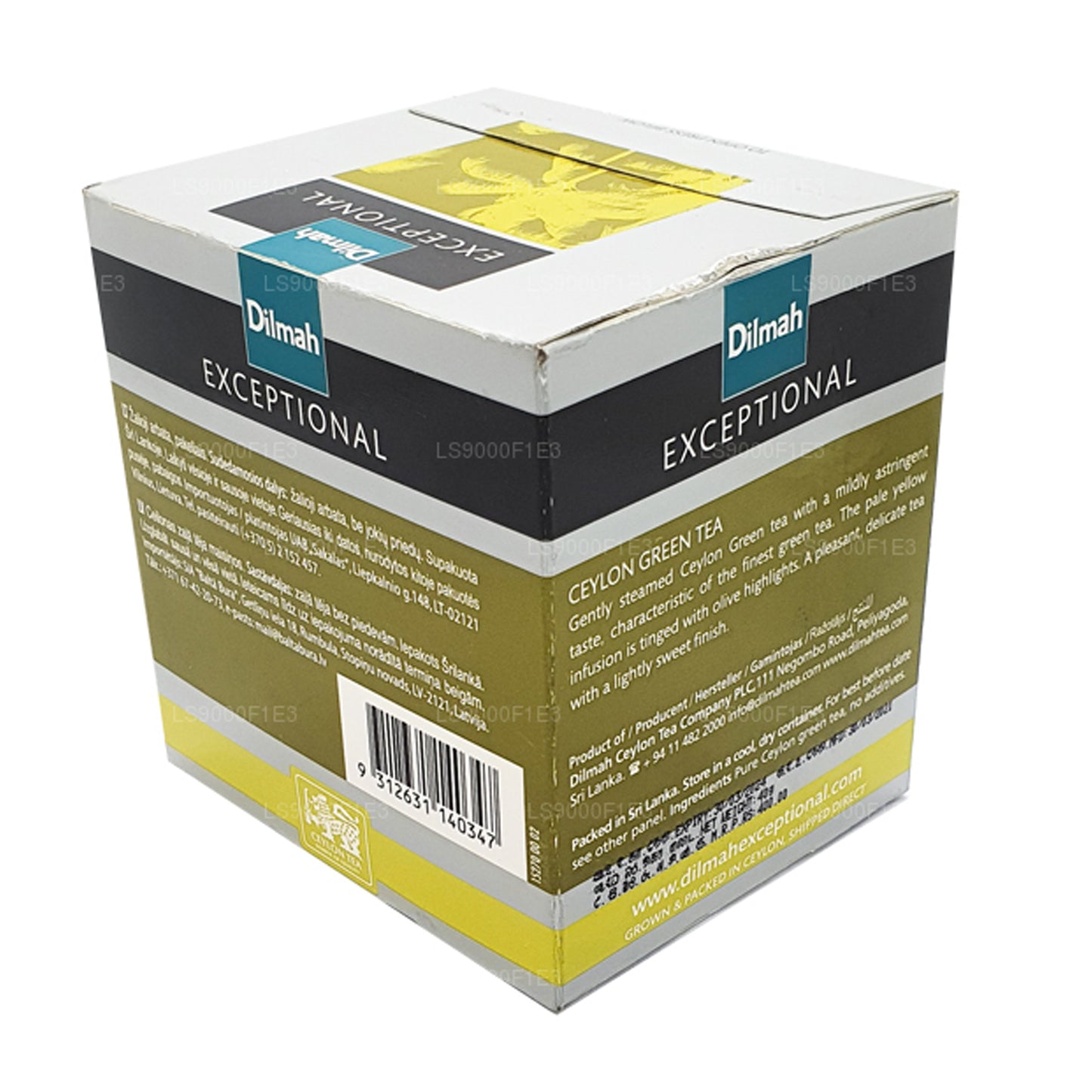 Té verde Dilmah Exceptional de Ceilán (40 g), 20 bolsitas de té