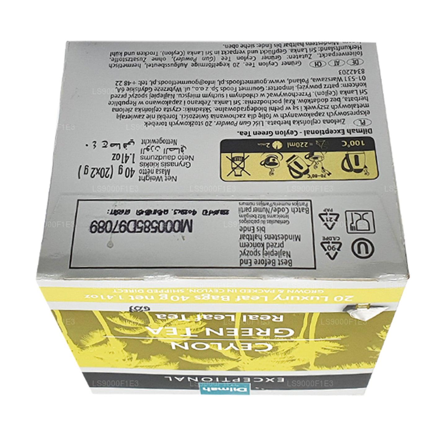 Té verde Dilmah Exceptional de Ceilán (40 g), 20 bolsitas de té