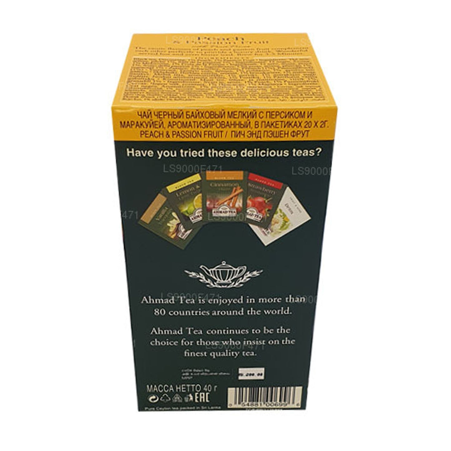 20 bolsitas de té Ahmad Tea Peach and Passion (40 g)
