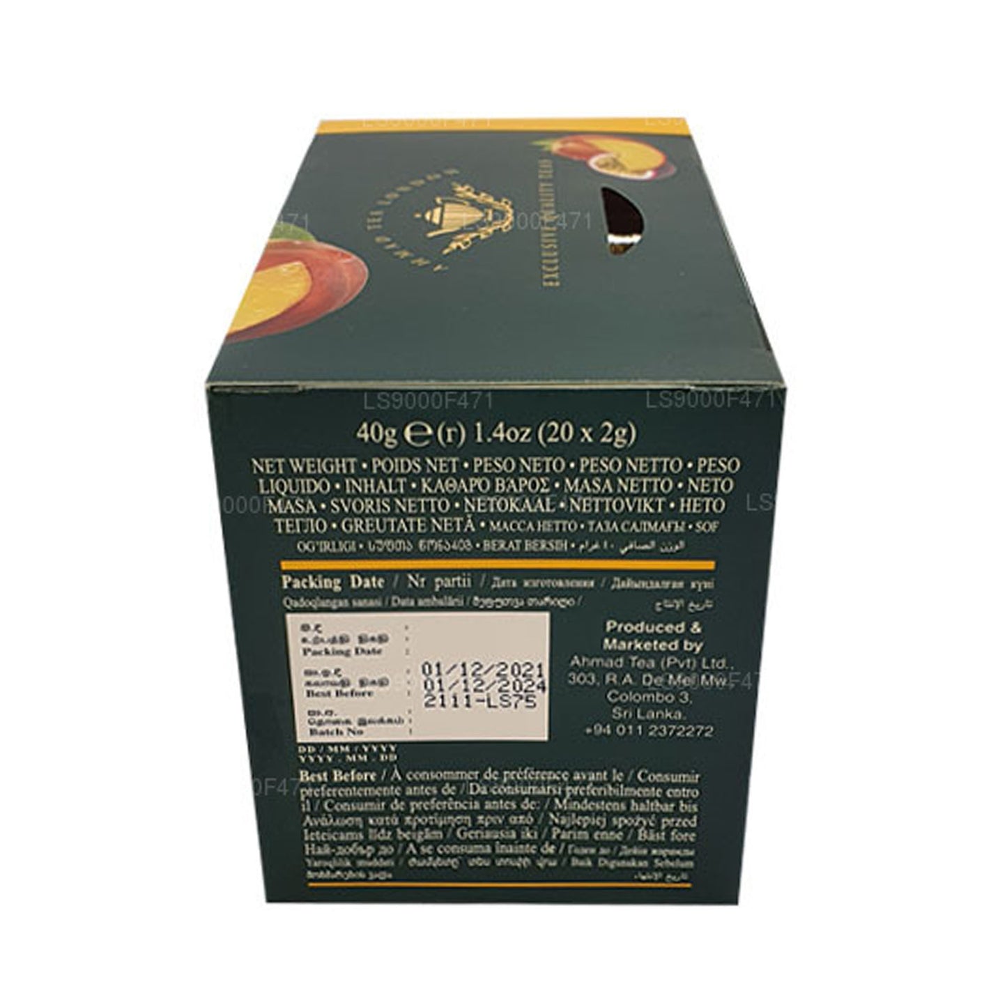 20 bolsitas de té Ahmad Tea Peach and Passion (40 g)