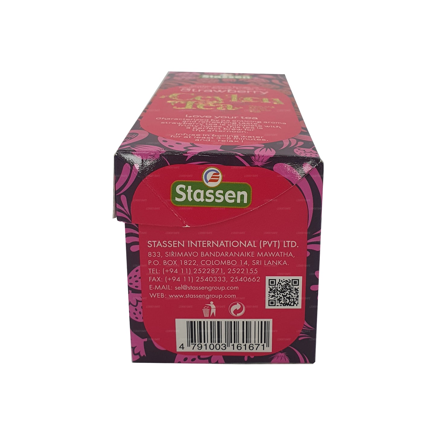 Té de fresa Stassen (37,5 g) 25 bolsitas de té