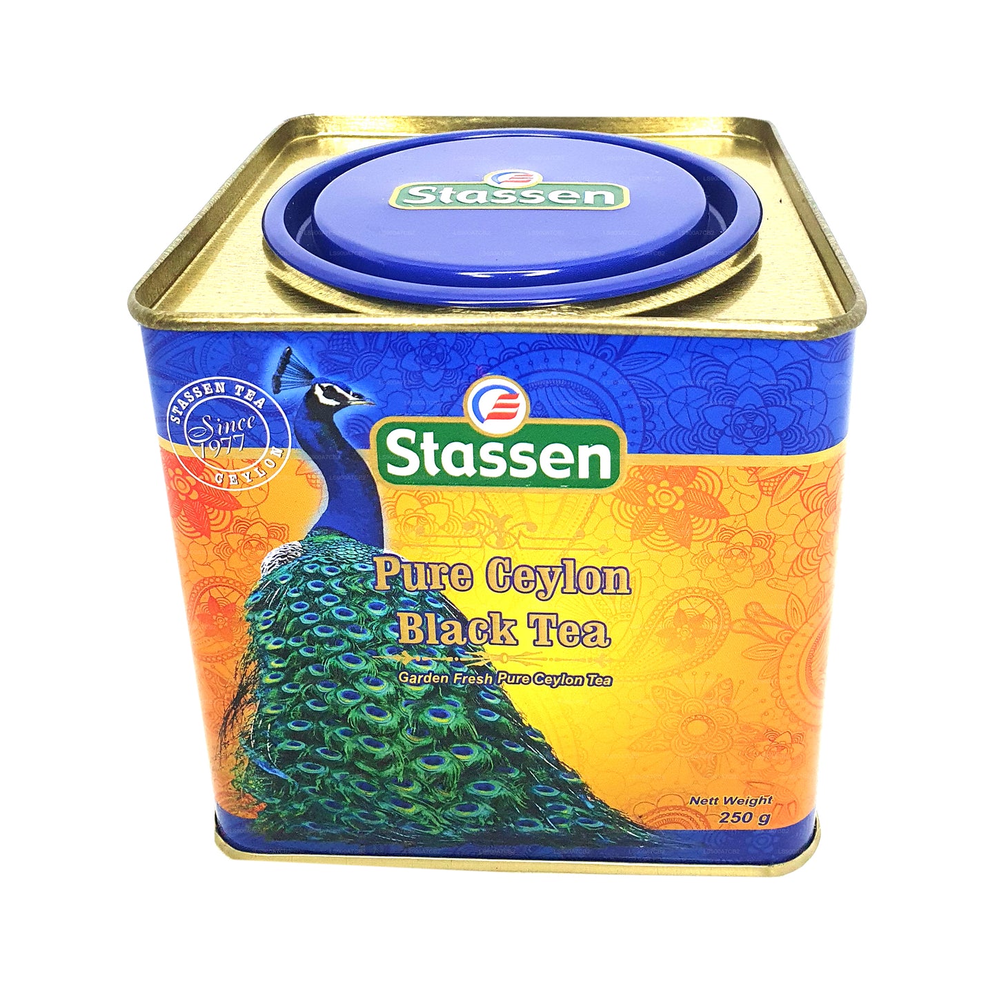 Lata de té negro puro de Ceilán Stassen (250 g)