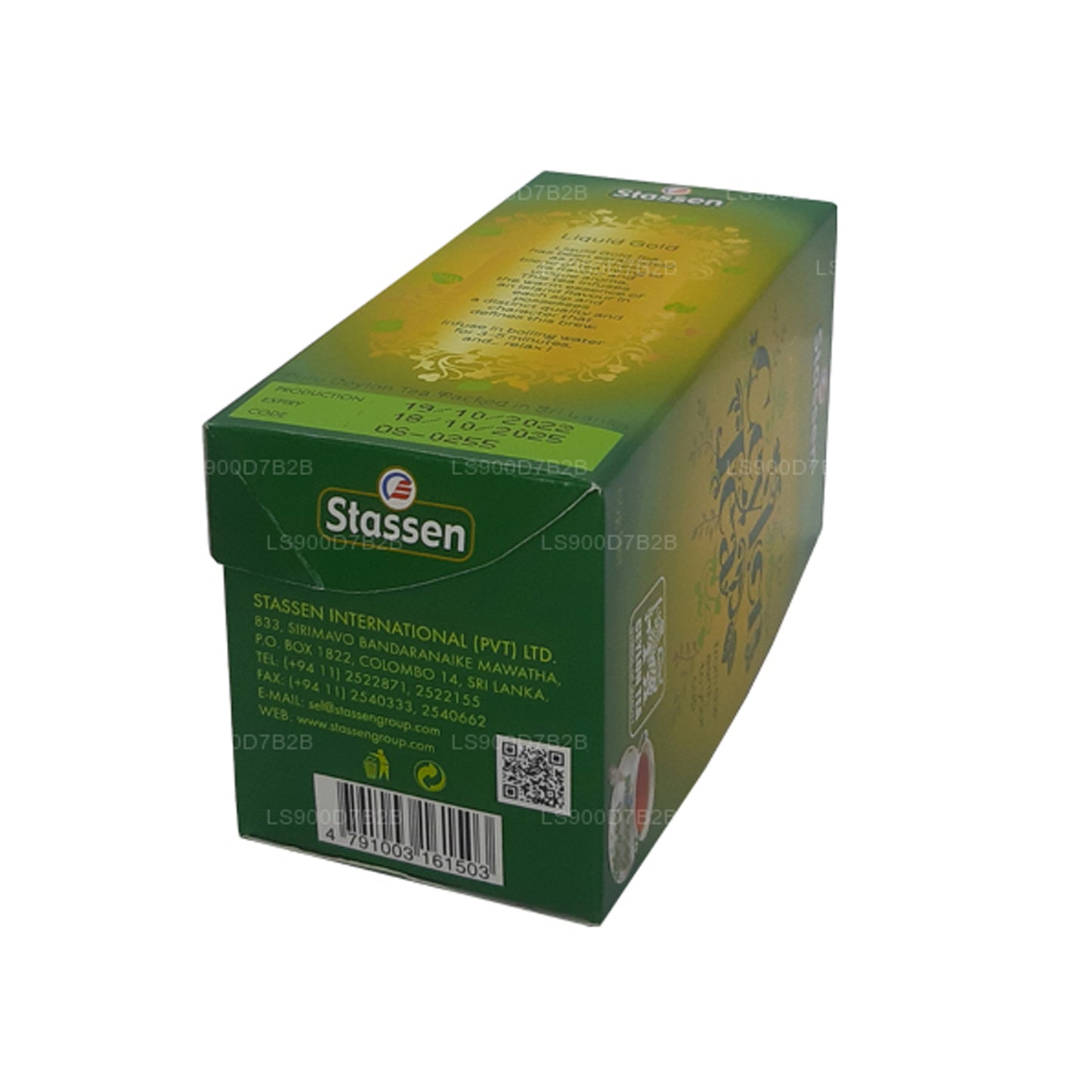 Té Stassen Liquid Gold (50 g) 25 bolsitas de té