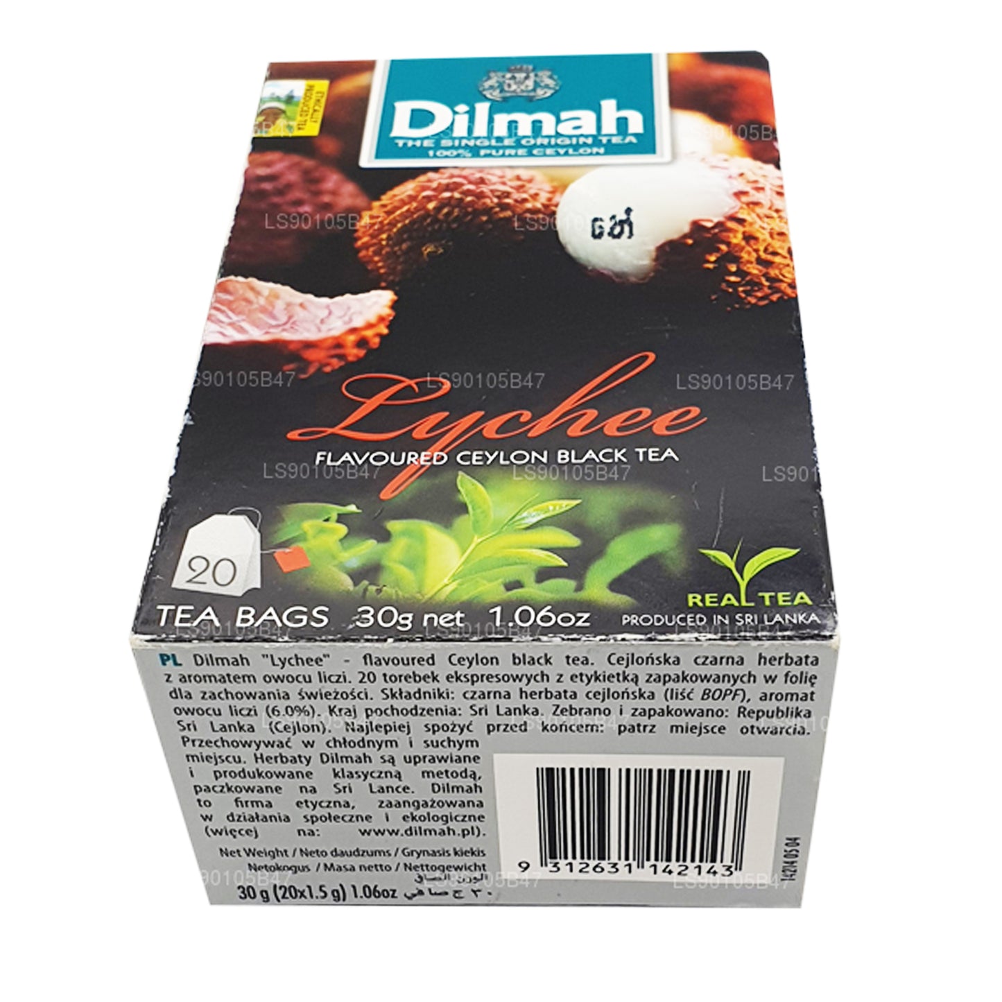 Té negro Dilmah con sabor a lichi (30 g)