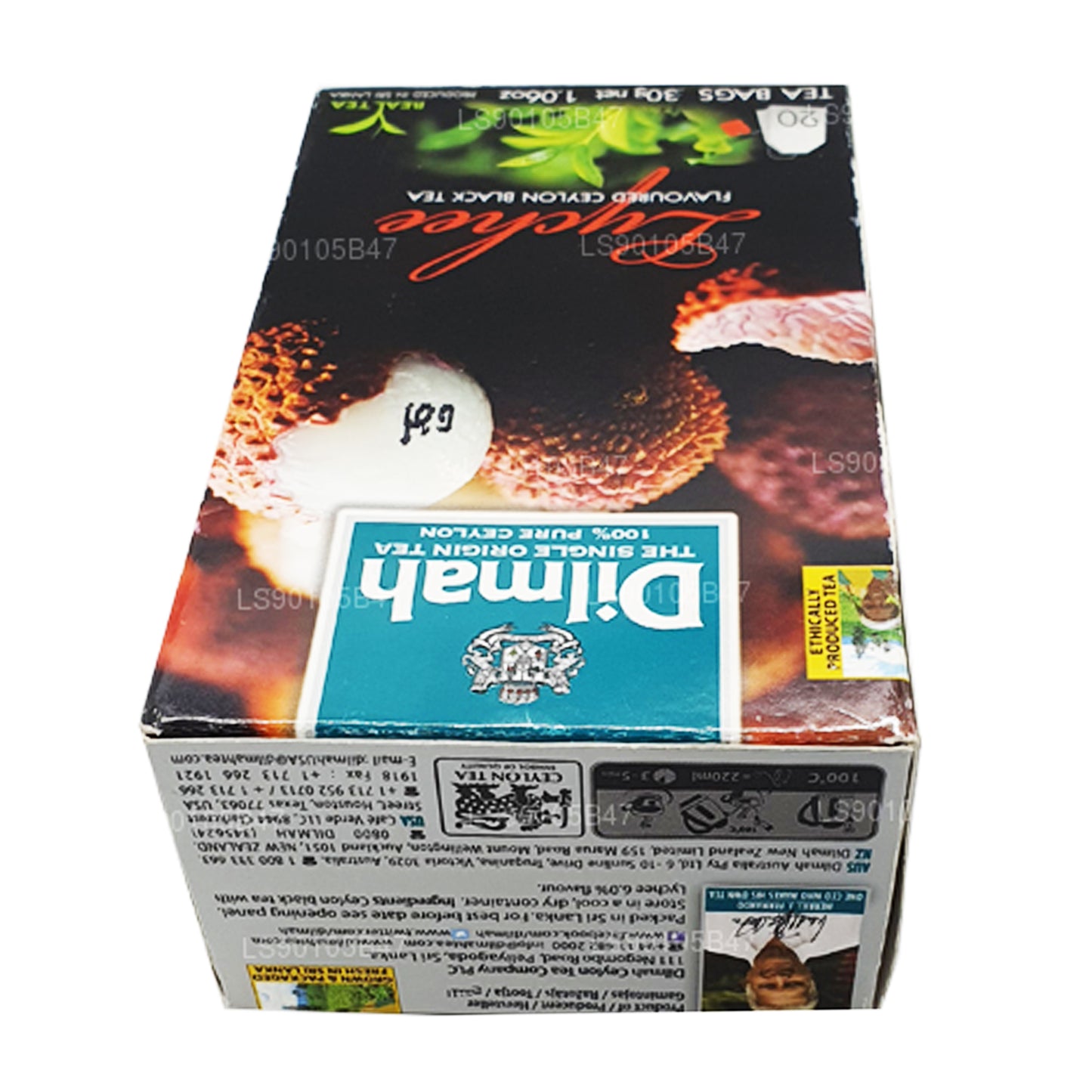 Té negro Dilmah con sabor a lichi (30 g)