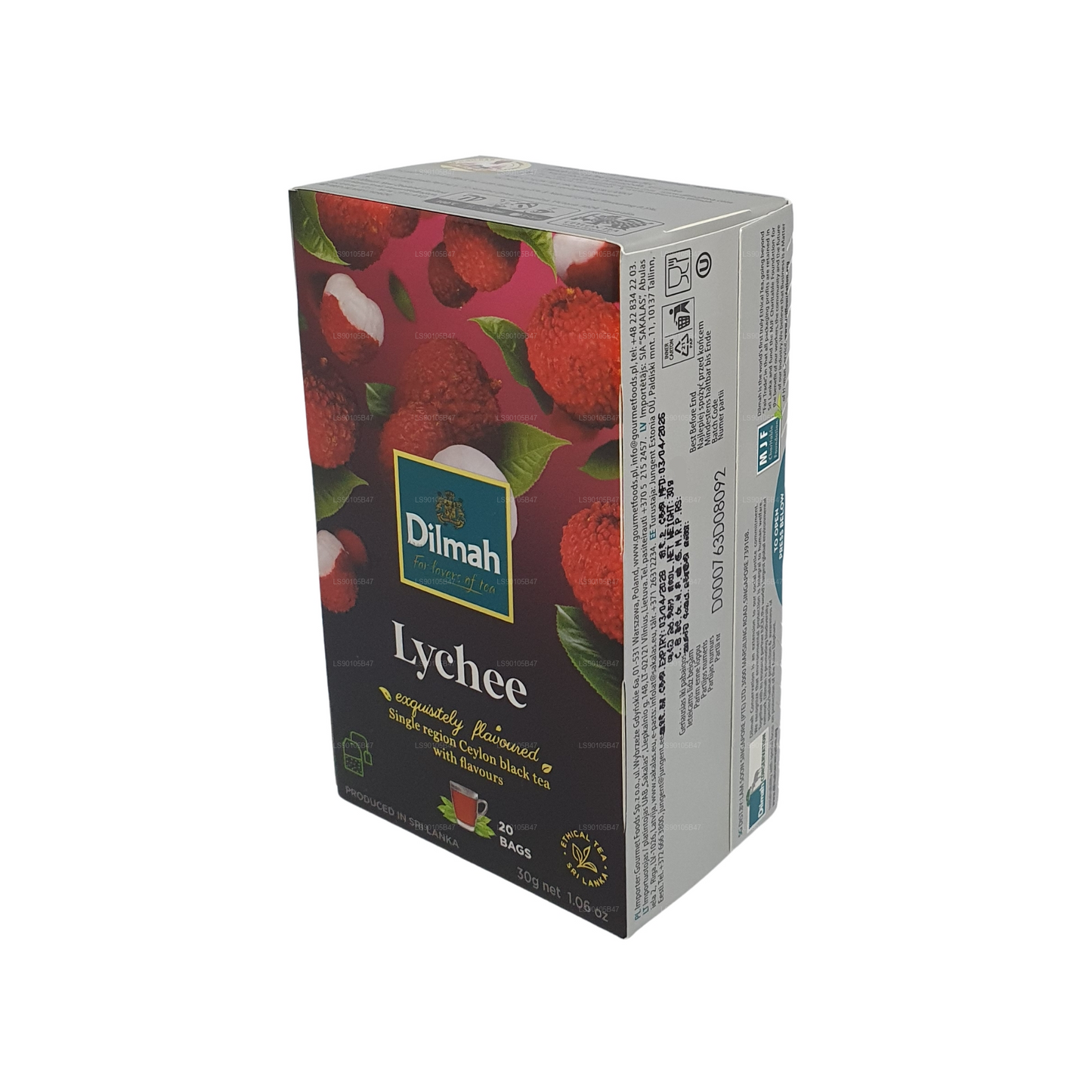 Té negro Dilmah con sabor a lichi (30 g)