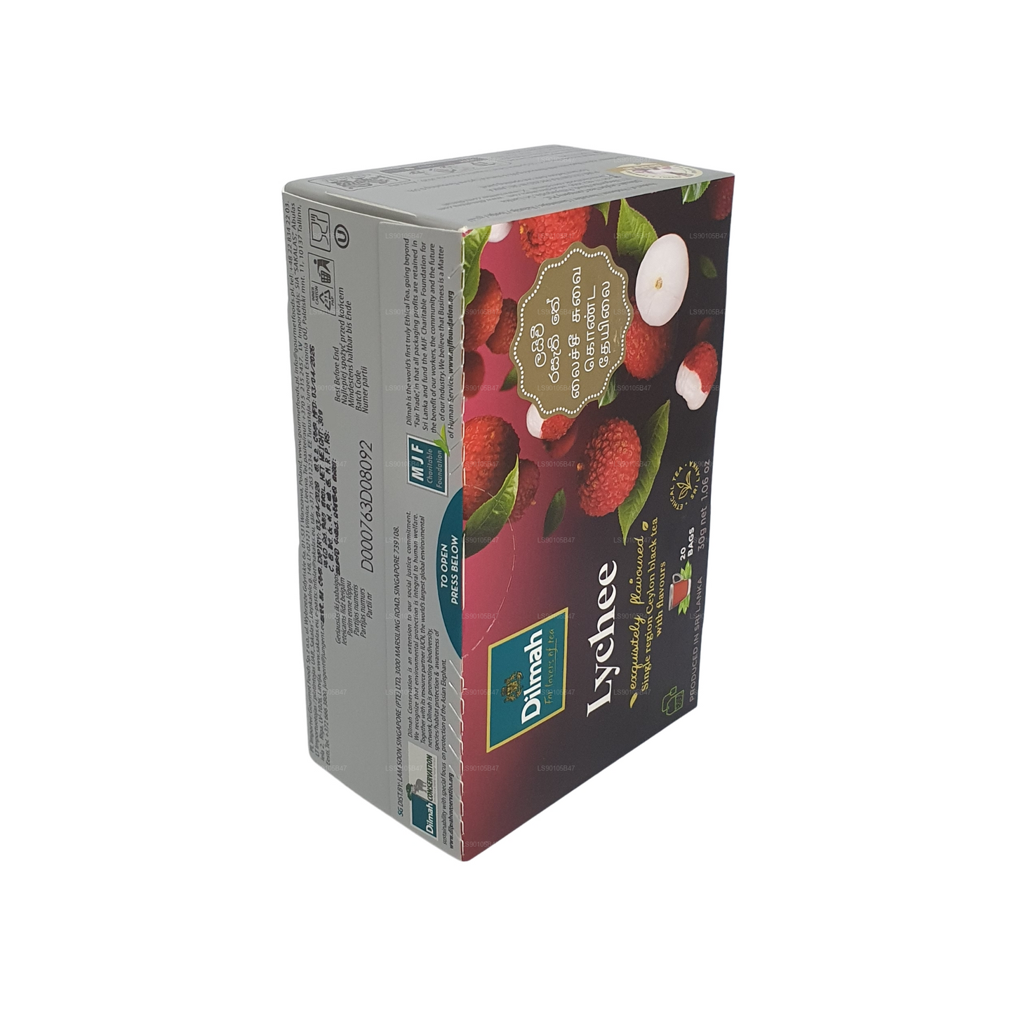 Té negro Dilmah con sabor a lichi (30 g)