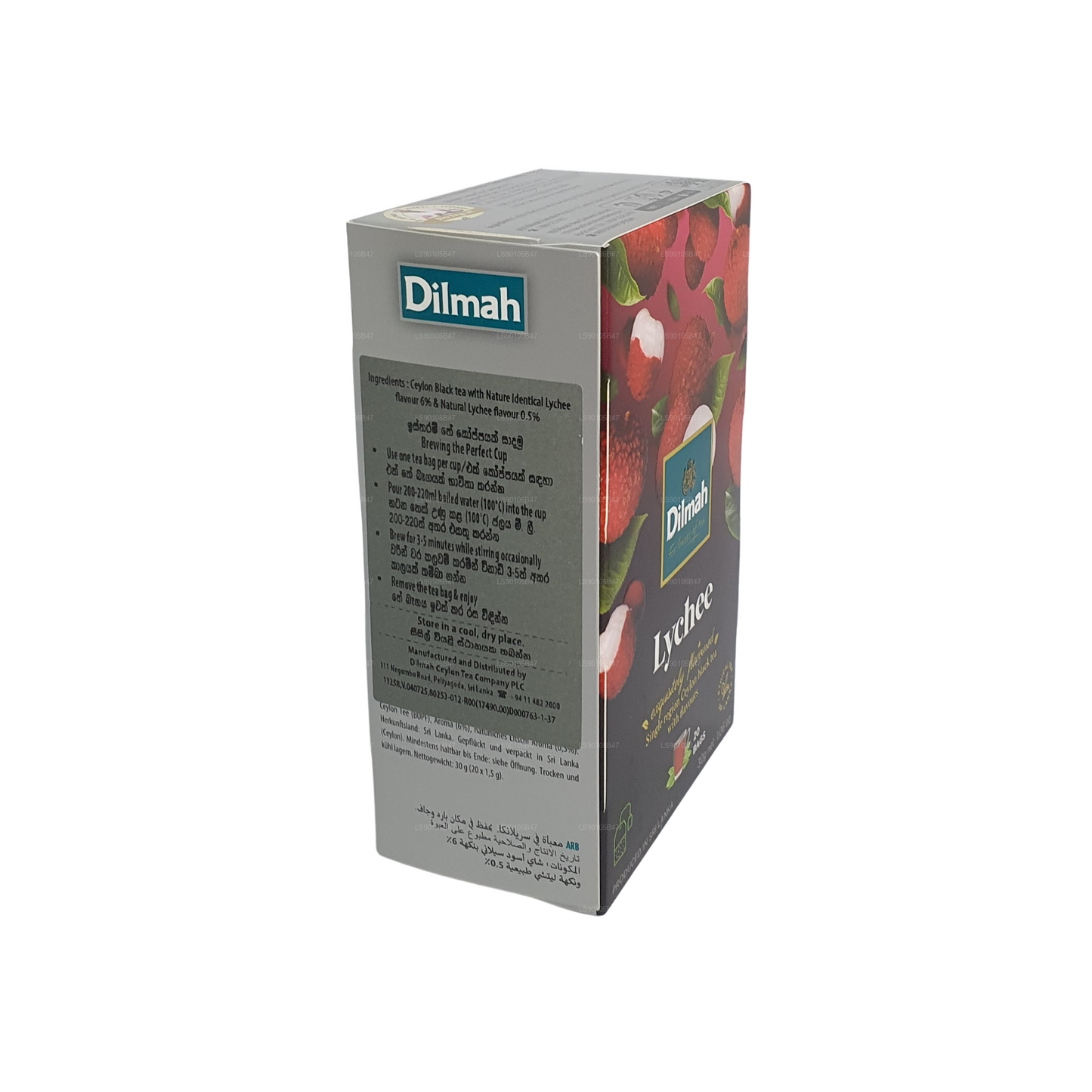 Té negro Dilmah con sabor a lichi (30 g)
