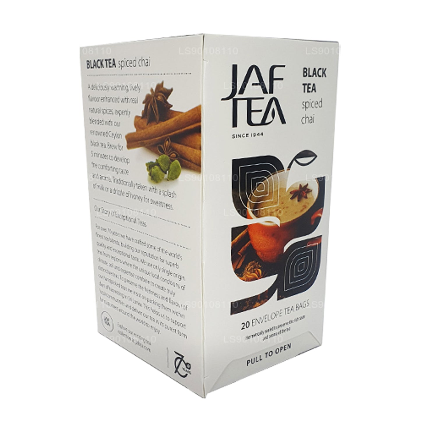 Chai especiado de té negro Jaf Tea Pure Spice Collection (40 g), 20 bolsitas de té