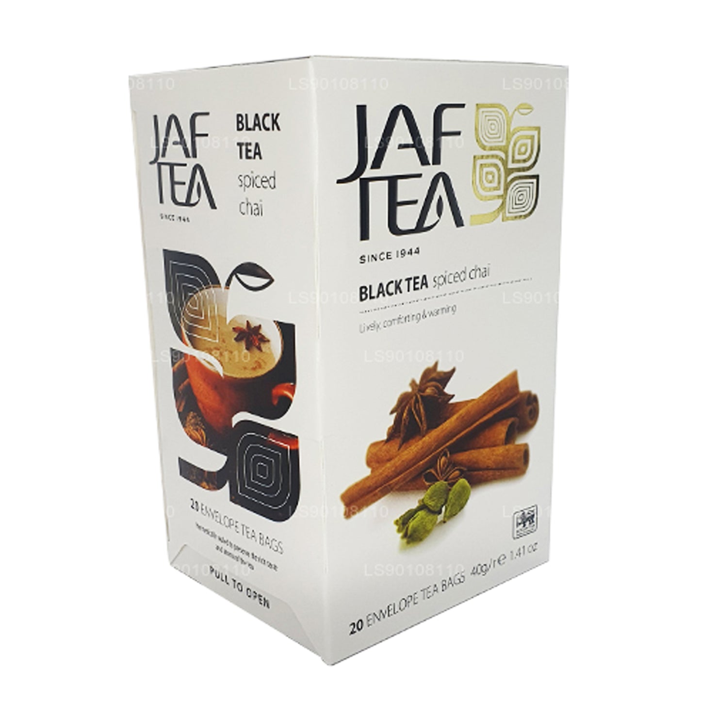 Chai especiado de té negro Jaf Tea Pure Spice Collection (40 g), 20 bolsitas de té