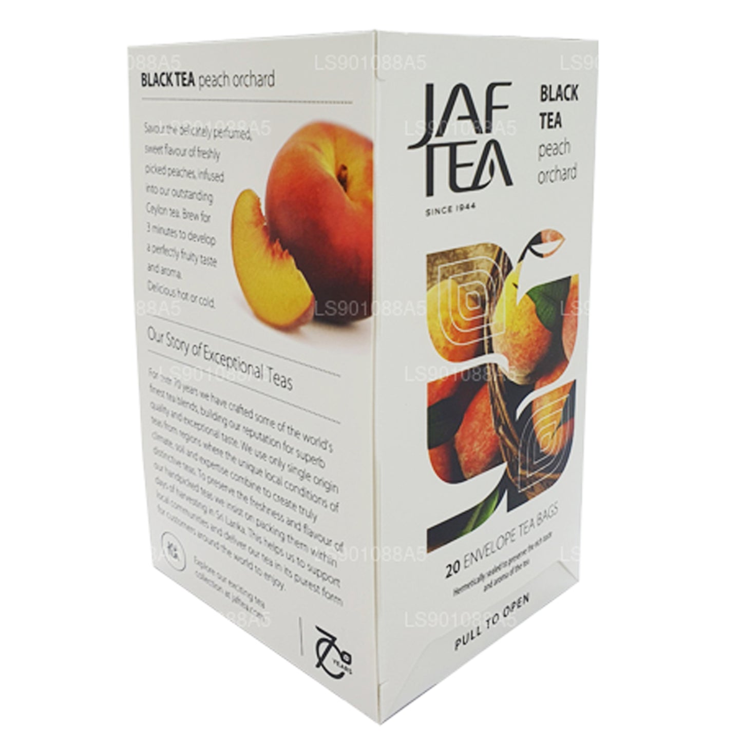 Té negro Jaf Tea Pure Fruits Collection Peach Orchard (30 g), 20 bolsitas de té