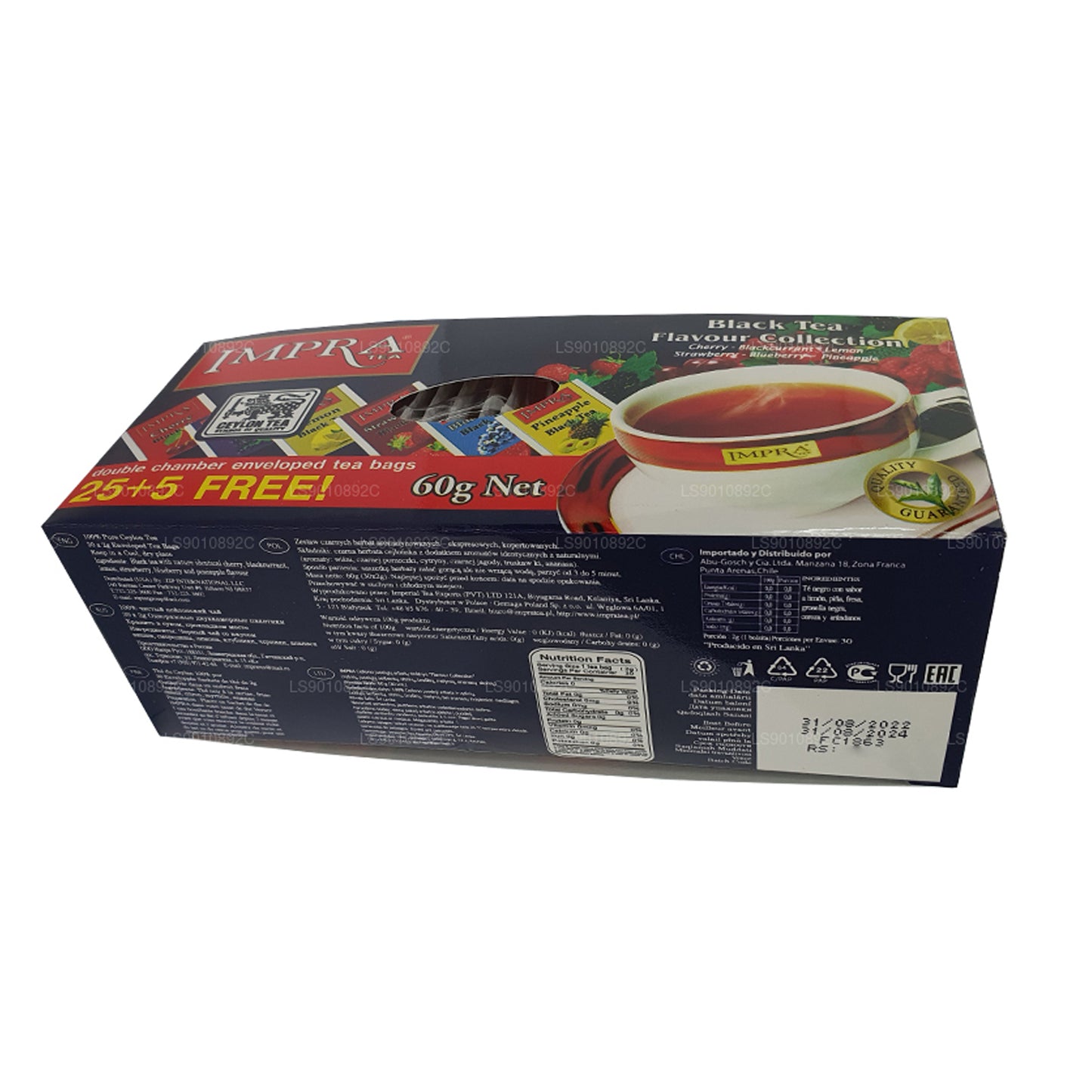 Té negro de Ceilán Impra Flavor Collection (60 g) 30 bolsitas de té