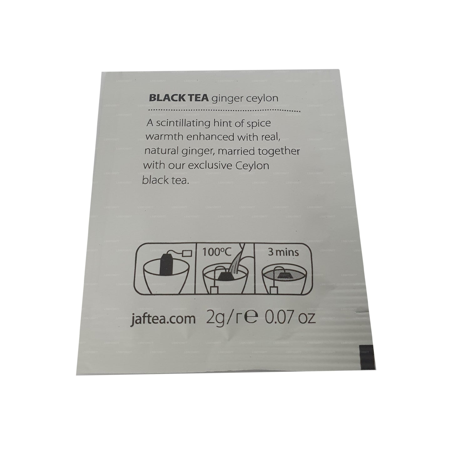 Colección Pure Spice de Jaf Tea, té negro, jengibre, Ceilán (40 g), 20 bolsitas de té