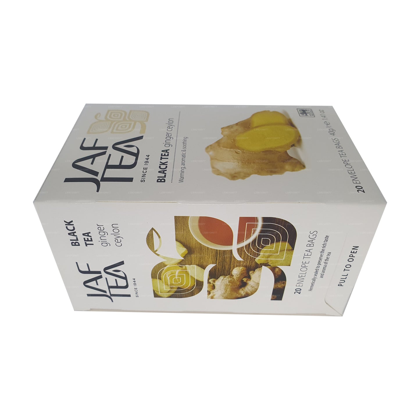 Colección Pure Spice de Jaf Tea, té negro, jengibre, Ceilán (40 g), 20 bolsitas de té
