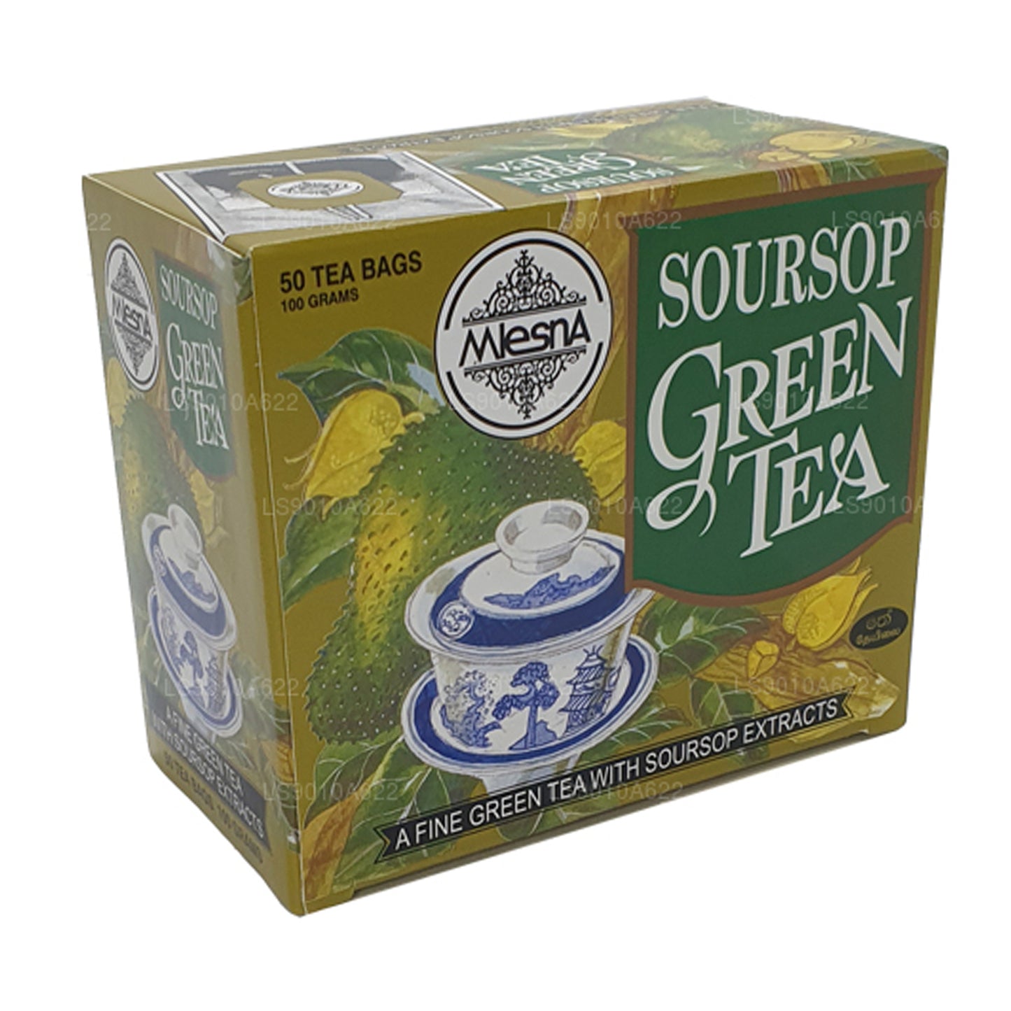 Té verde de guanábana Mlesna (100 g) 50 bolsitas de té
