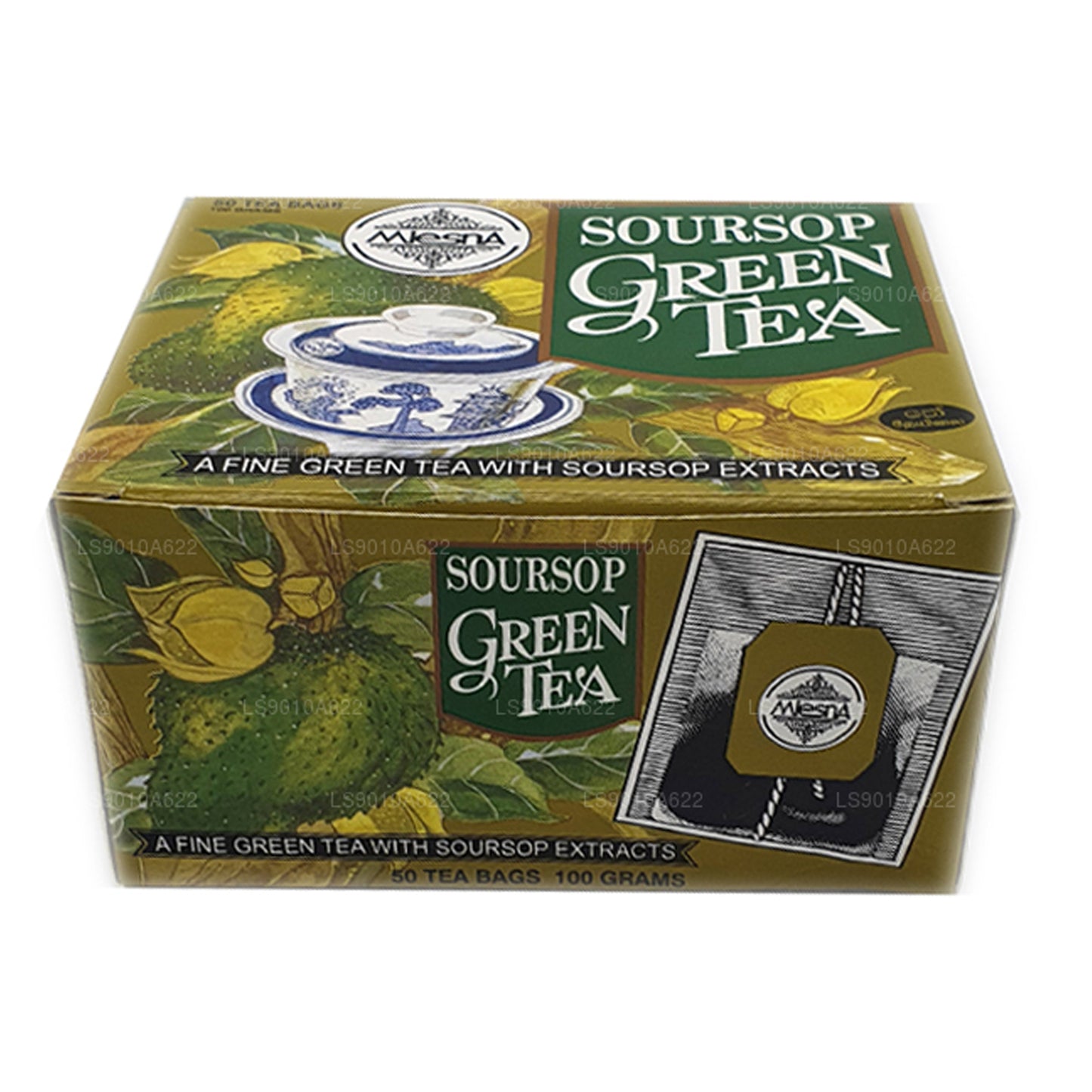 Té verde de guanábana Mlesna (100 g) 50 bolsitas de té