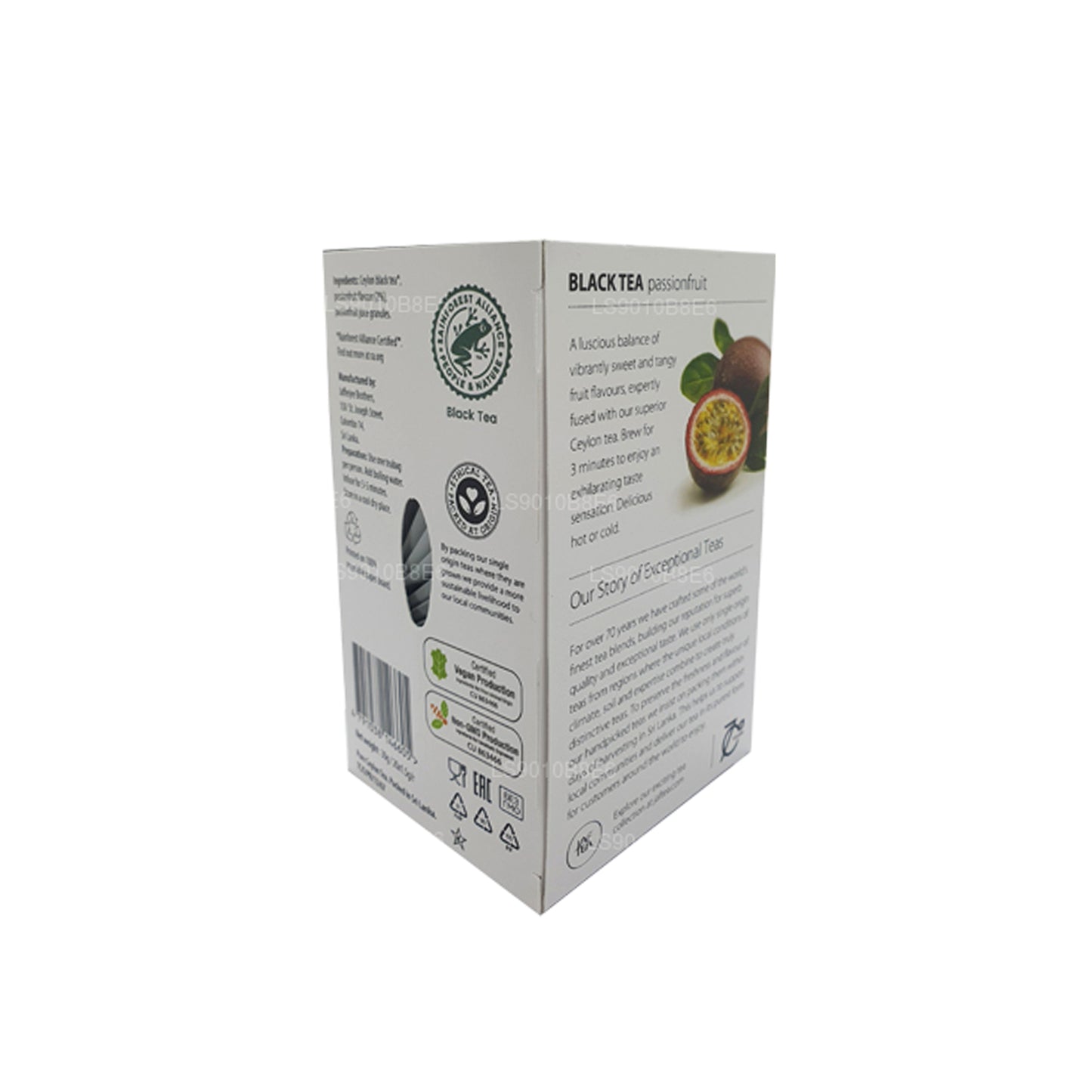 Bolsitas de té Jaf Tea Pure Fruits Collection para té negro, maracuyá, 30 g