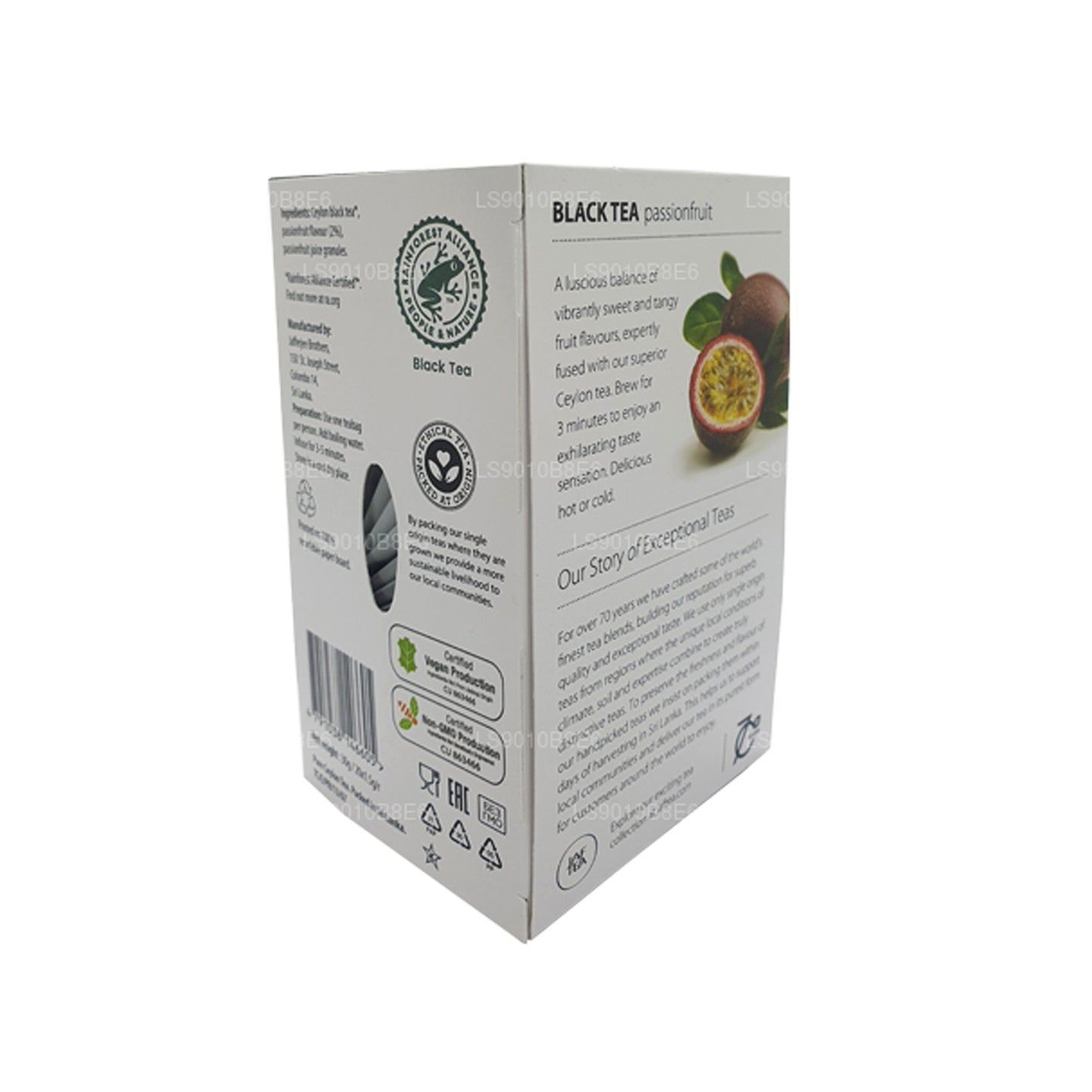 Bolsitas de té Jaf Tea Pure Fruits Collection para té negro, maracuyá, 30 g