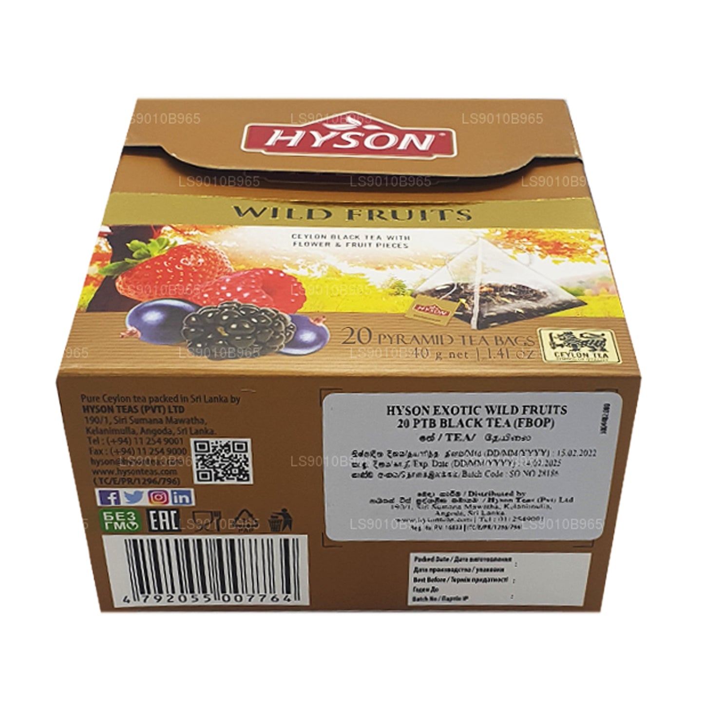 Hyson Wild Fruits (40 g) 20 bolsitas de té
