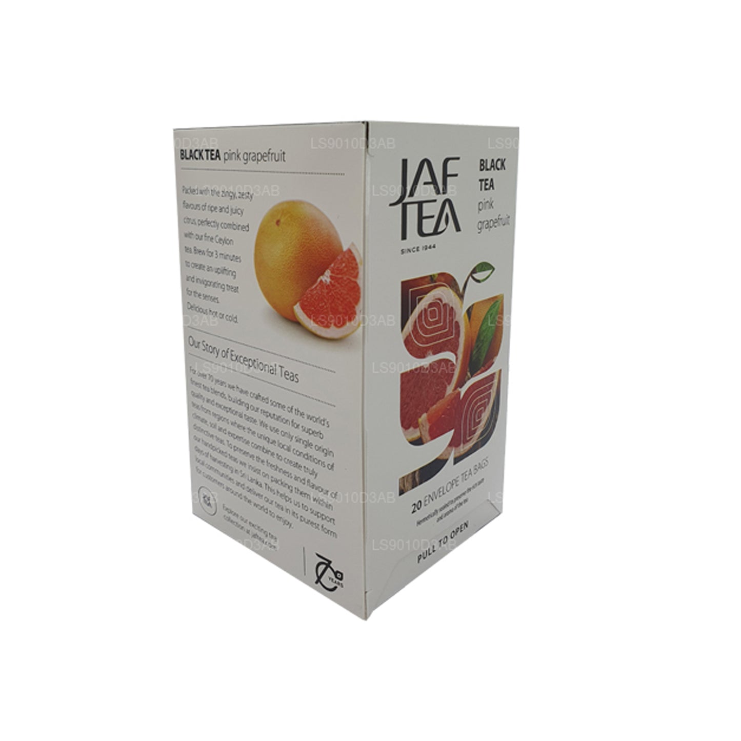 Bolsitas de té Jaf Tea Pure Fruits Collection para té negro, pomelo rosa y pomelo (30 g)