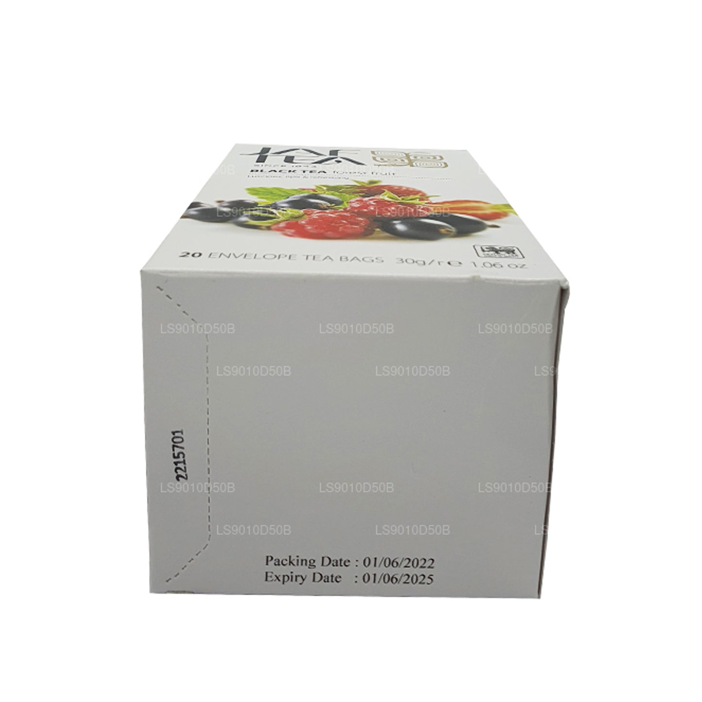 Té negro Jaf Tea Pure Fruits Collection (30 g), 20 bolsitas de té