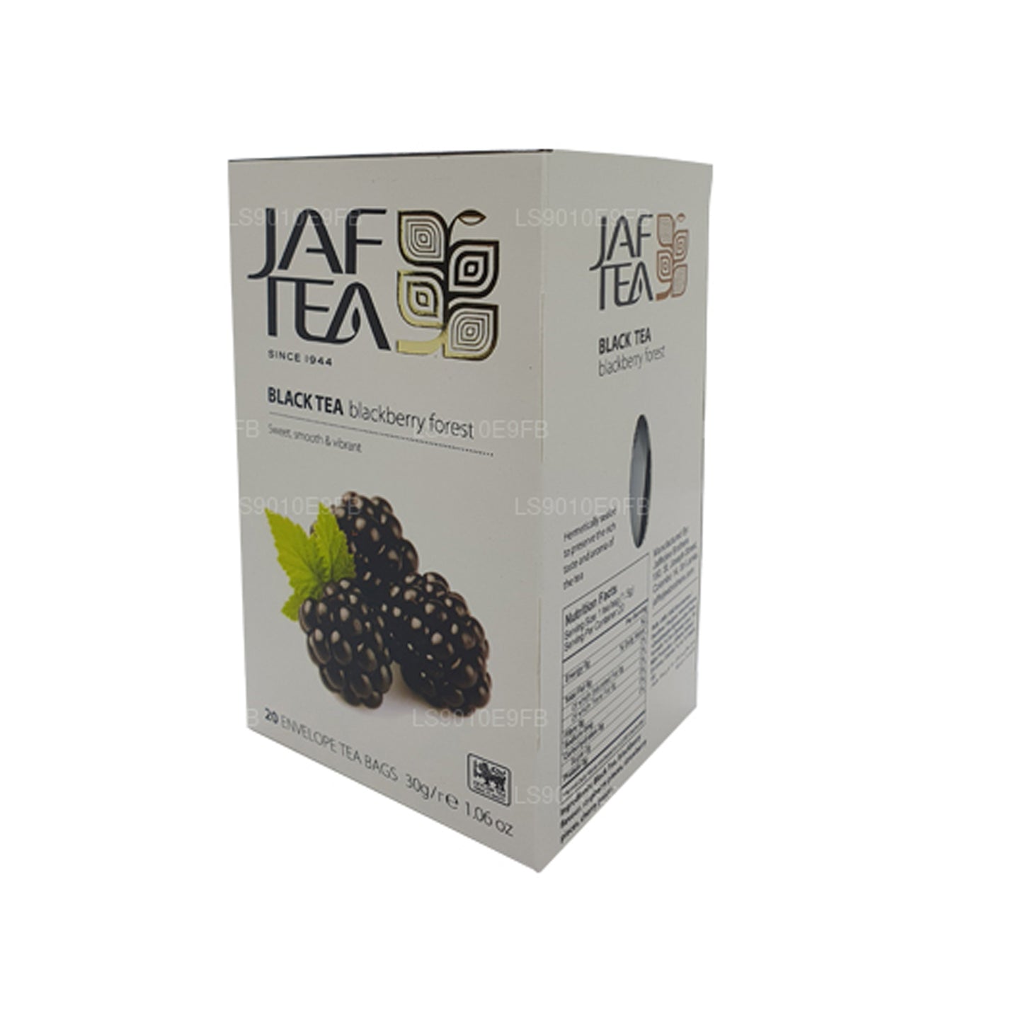 Bolsitas de té Jaf Tea Pure Fruits Collection de té negro con diseño de bosque de zarzamoras (30 g)