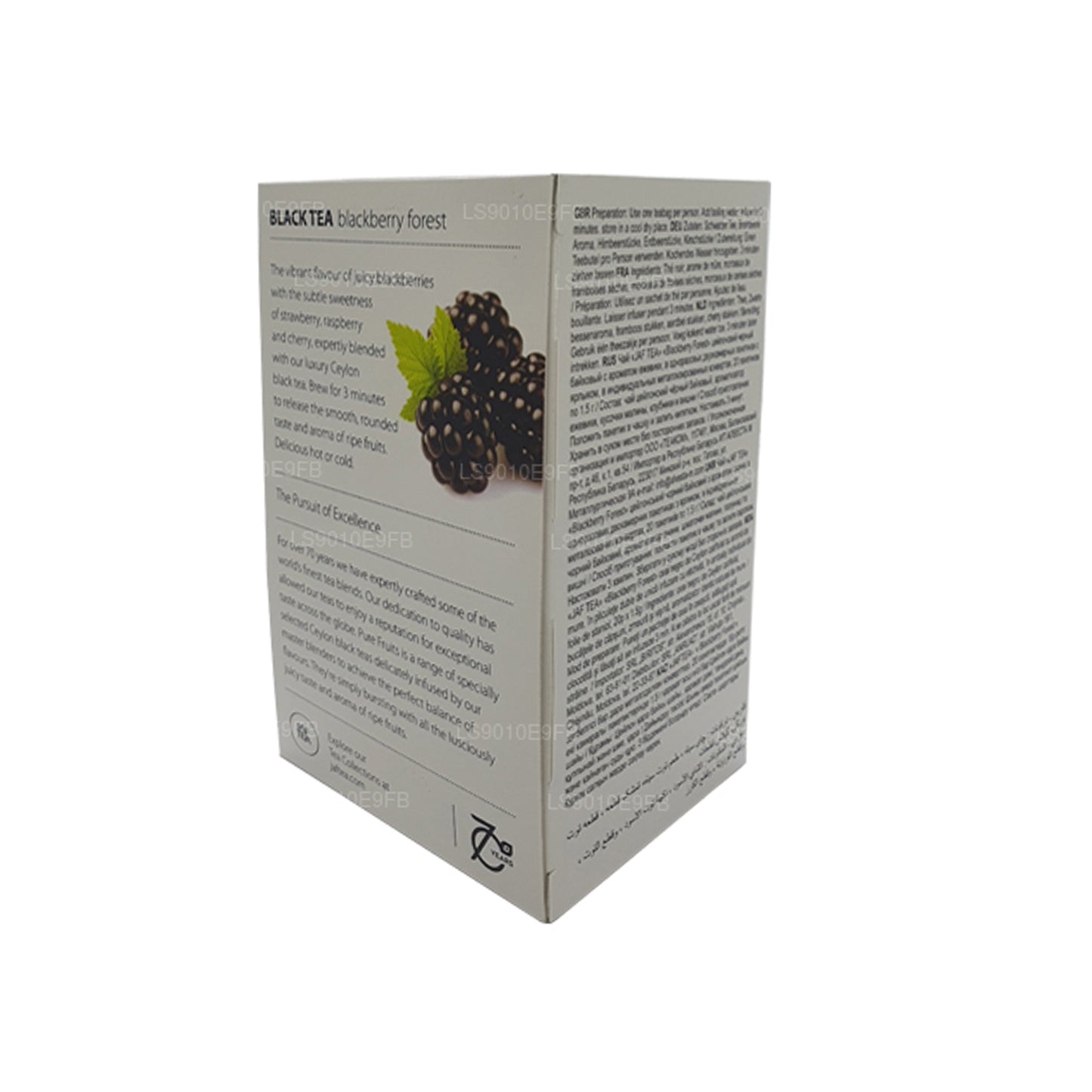 Bolsitas de té Jaf Tea Pure Fruits Collection de té negro con diseño de bosque de zarzamoras (30 g)