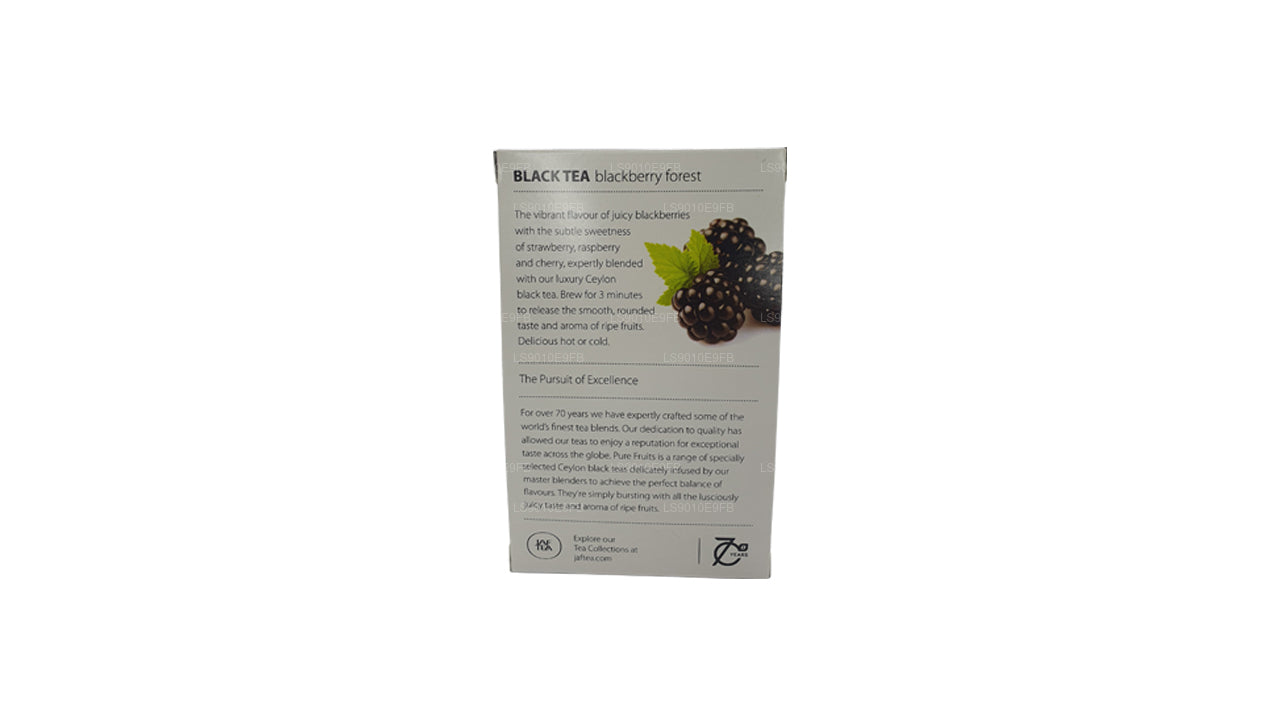 Bolsitas de té Jaf Tea Pure Fruits Collection de té negro con diseño de bosque de zarzamoras (30 g)